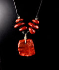 Red jasper necklace transmuting emotional, mental and physical pain,   7707