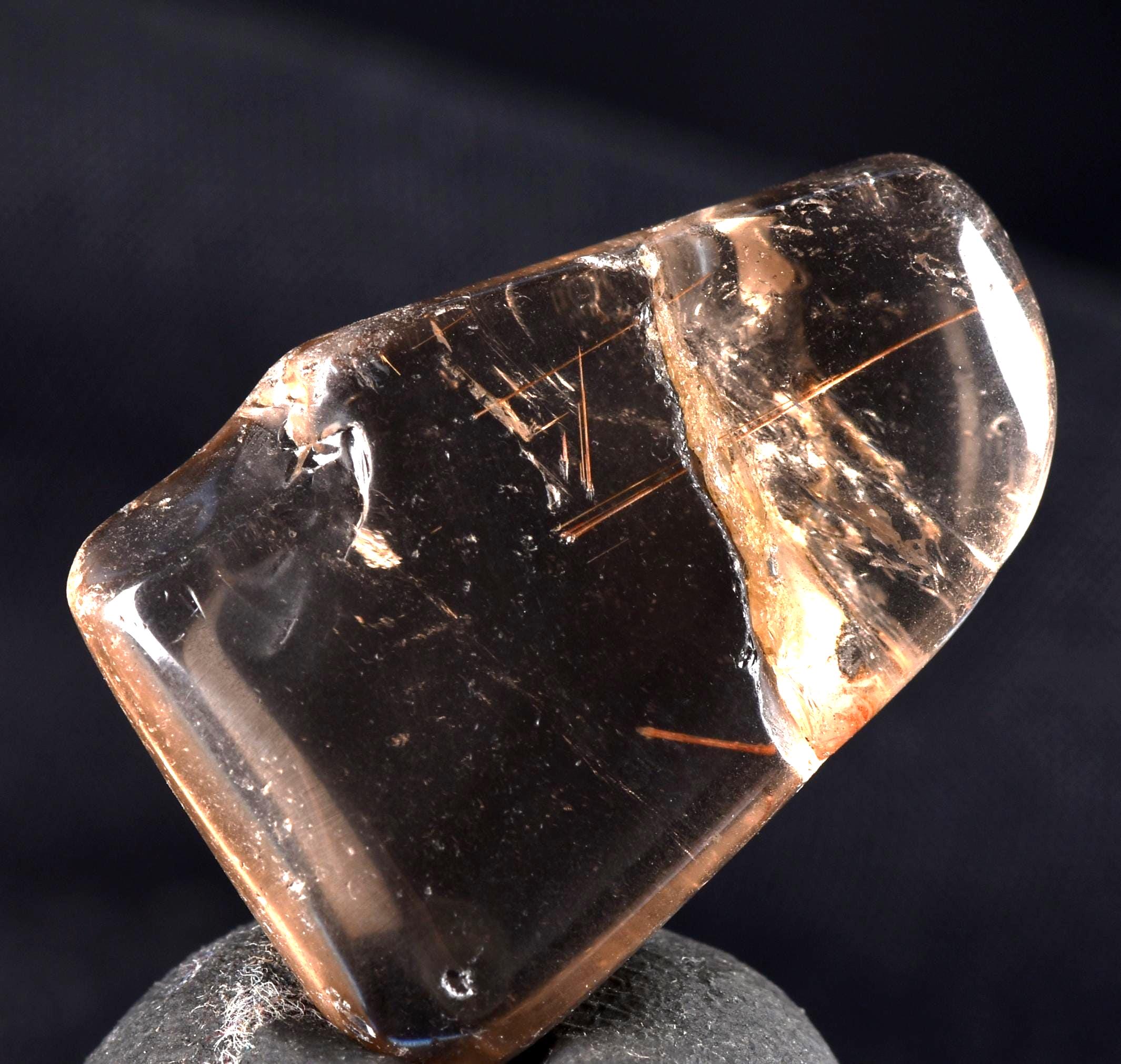 Himalayan smoky quartz devic with rutile and rainbow inclusions Himalayan wisdom  #7315