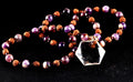 Super seven 7 melody stone necklace with red sandalwood/rudrakha beads with satyaloka hexagonal pendant sacred geometry 7084