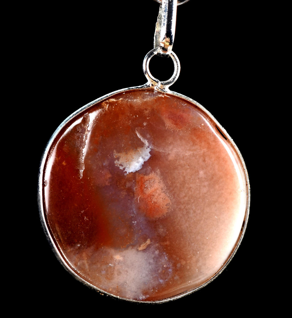 Rare old Mystic Carnelian natural  pendant  for strength courage creativity #7744