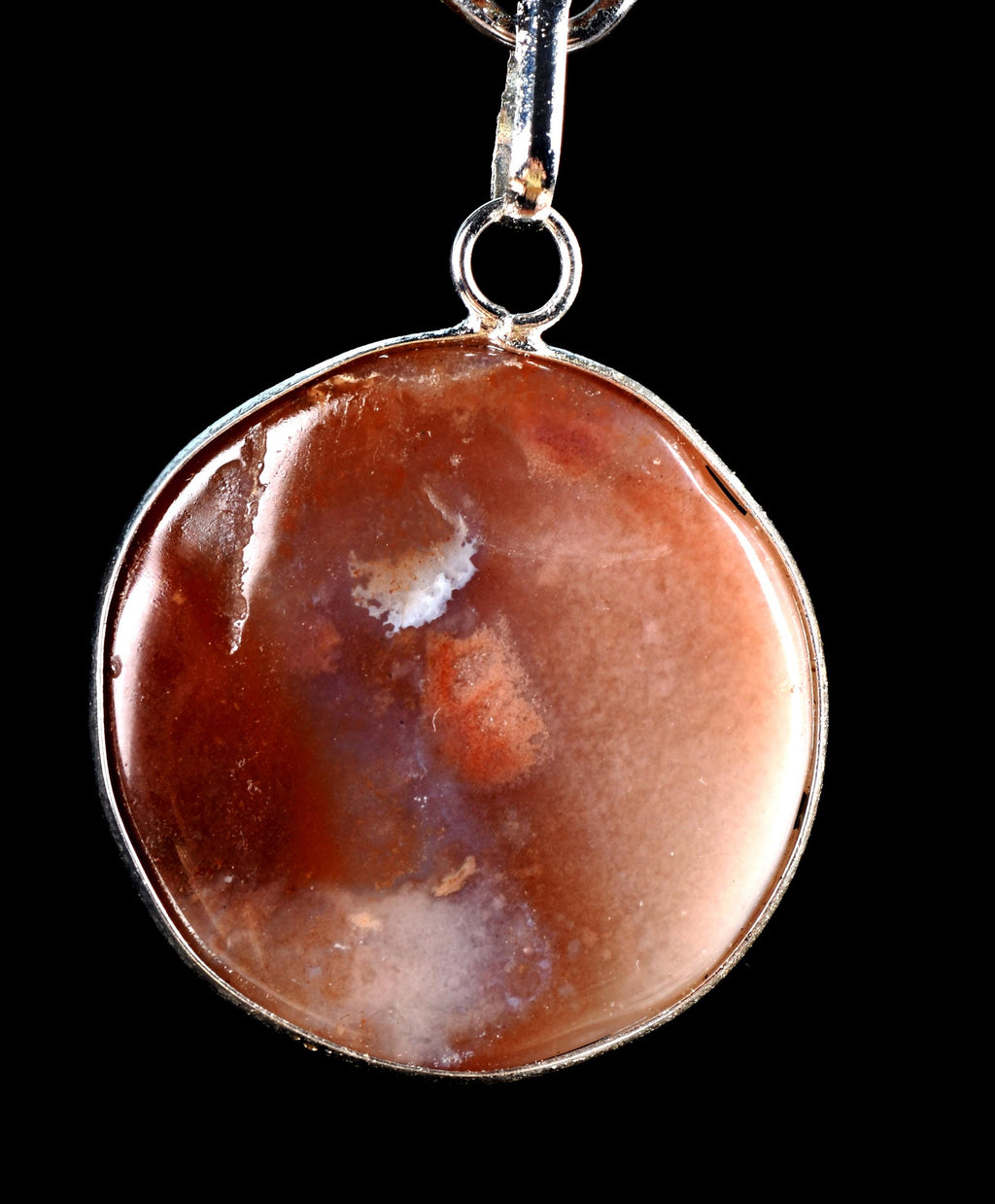 Rare old Mystic Carnelian natural  pendant  for strength courage creativity #7744