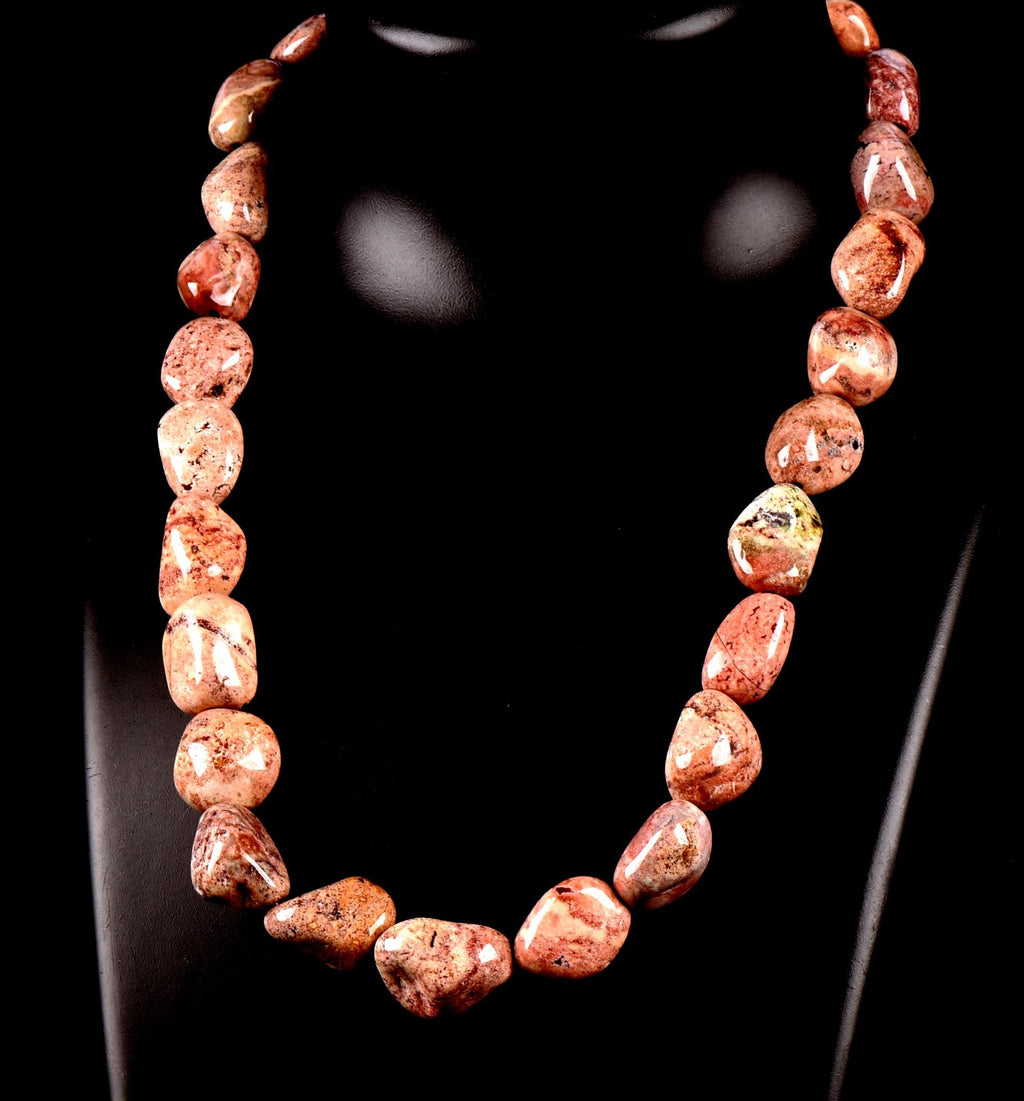 Rhodochrosite’s calming and soothing energies health and spiritual path necklace 7727