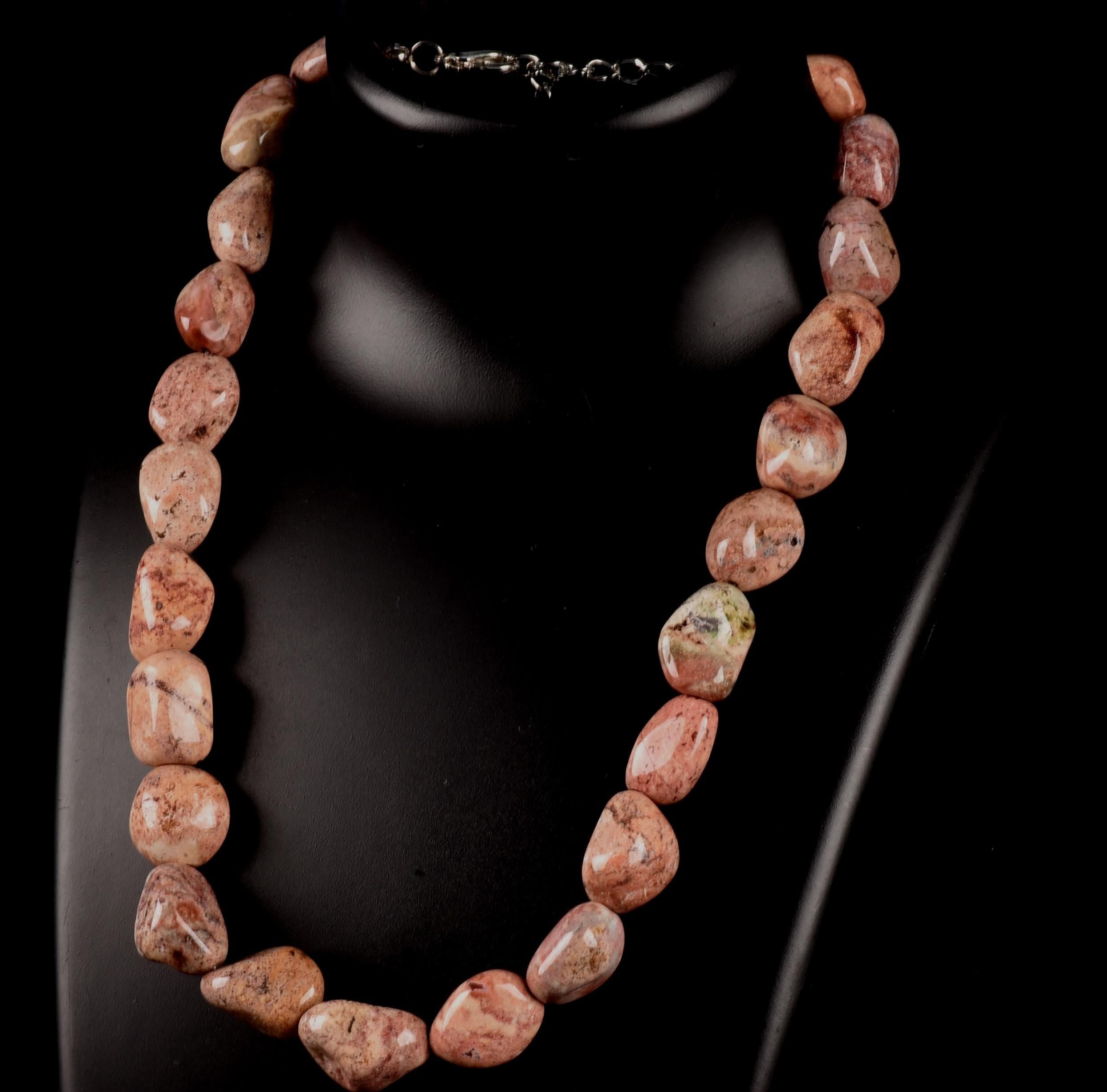 Rhodochrosite’s calming and soothing energies health and spiritual path necklace 7727