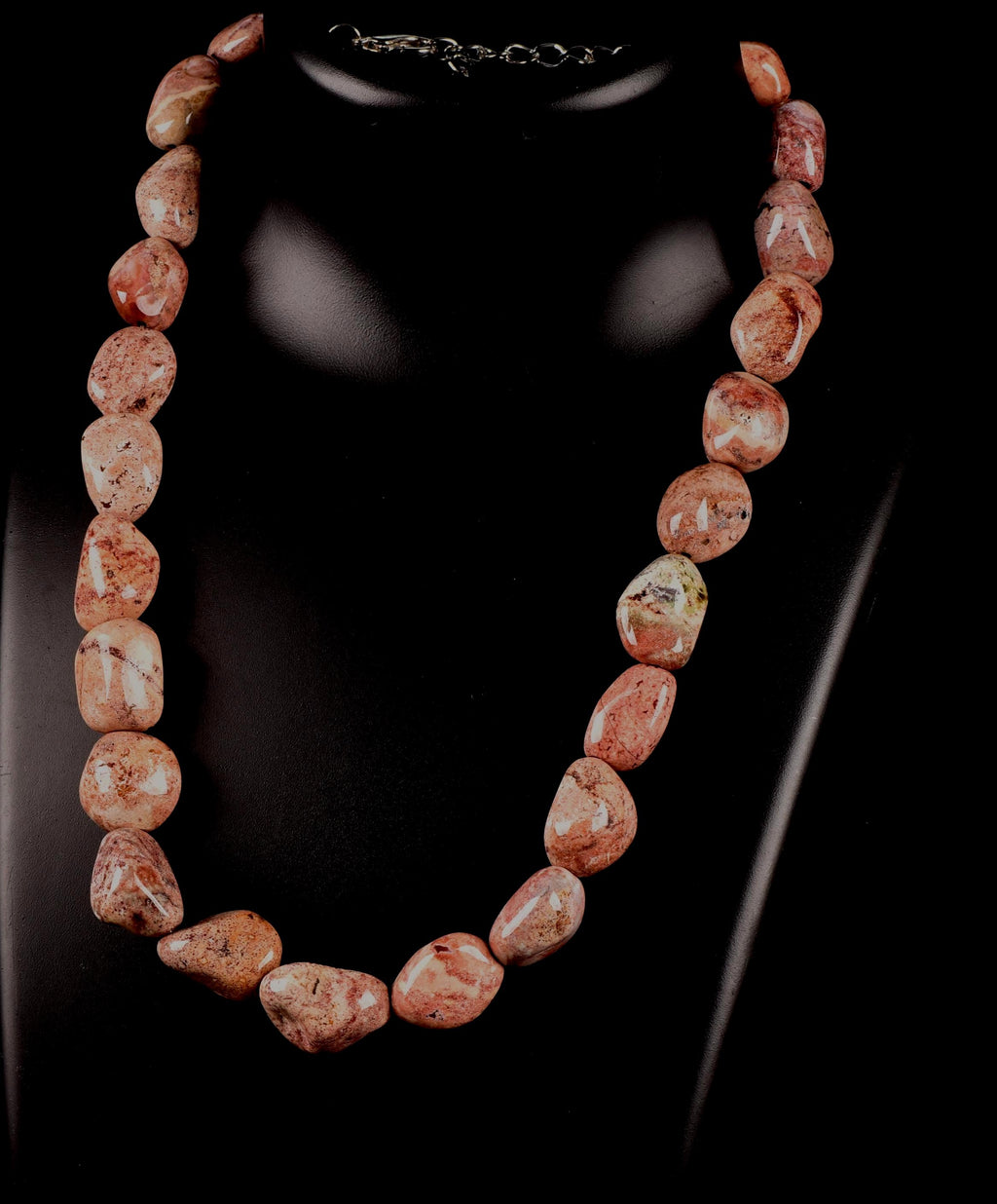 Rhodochrosite’s calming and soothing energies health and spiritual path necklace 7727