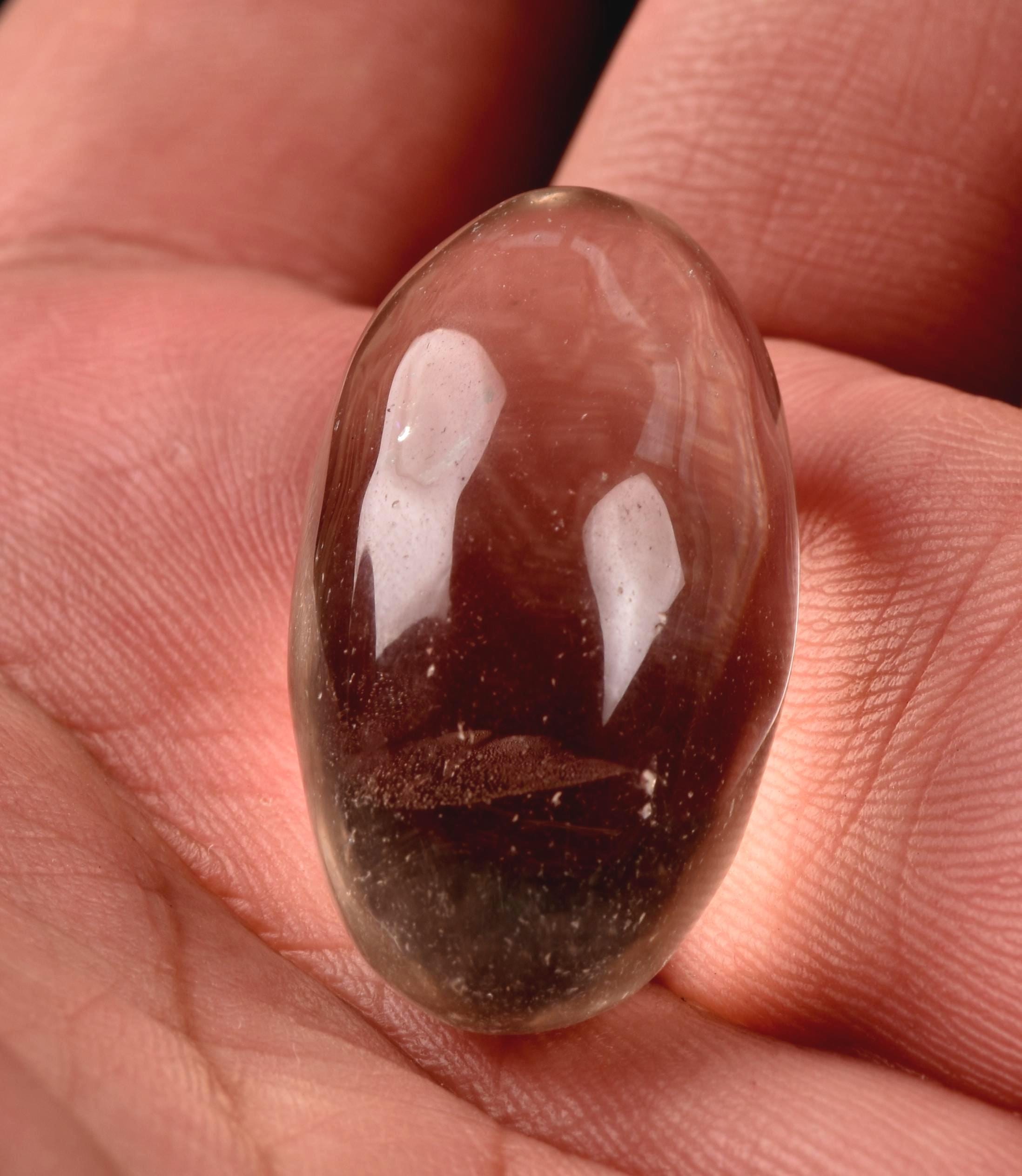 Satyaloka satyamani smoky quartz scrying devic mirror Lingam   High frequency synergy 12 crystal ''sat-chit -ananda   7659
