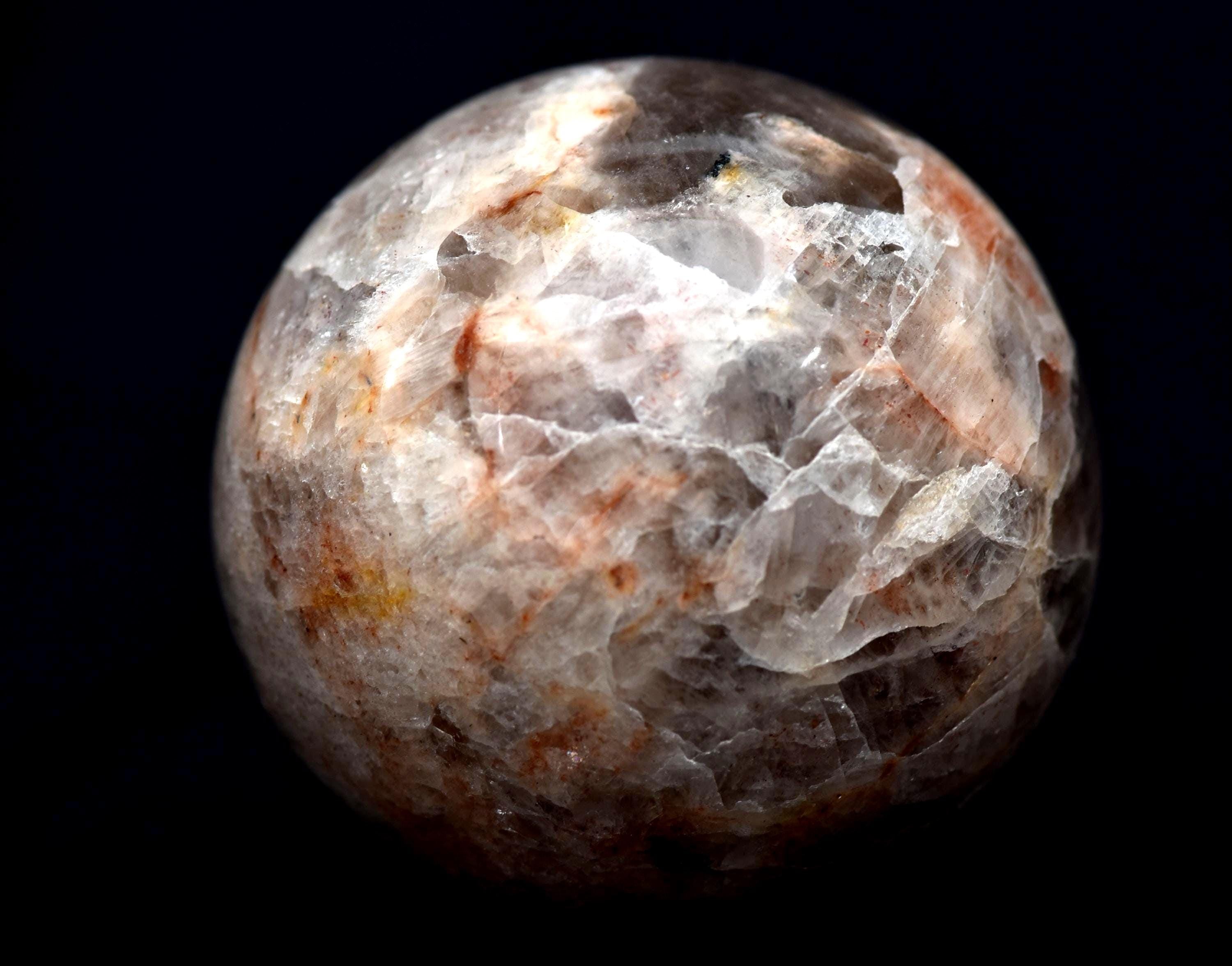 chatoyant Moon stone sphere  inner growth peace and strength. #6735