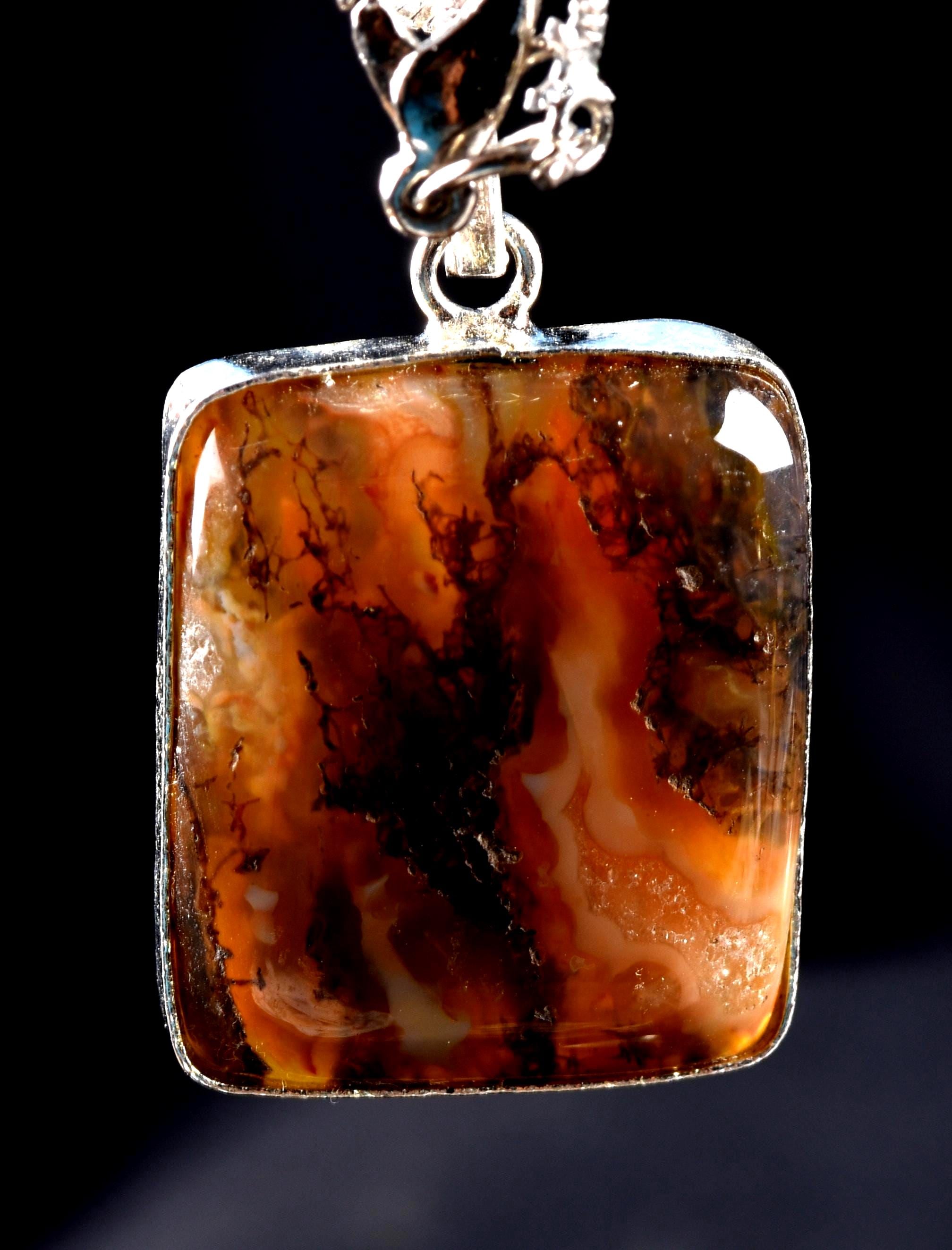 Rare Mystic  Sulemani soloman stone pendant with chain  natural  yin yang  pendant #7528