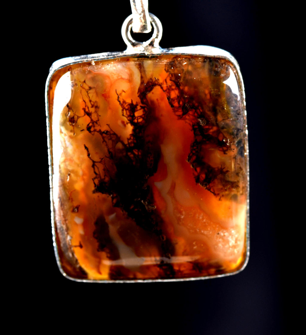 Rare Mystic  Sulemani soloman stone pendant with chain  natural  yin yang  pendant #7528