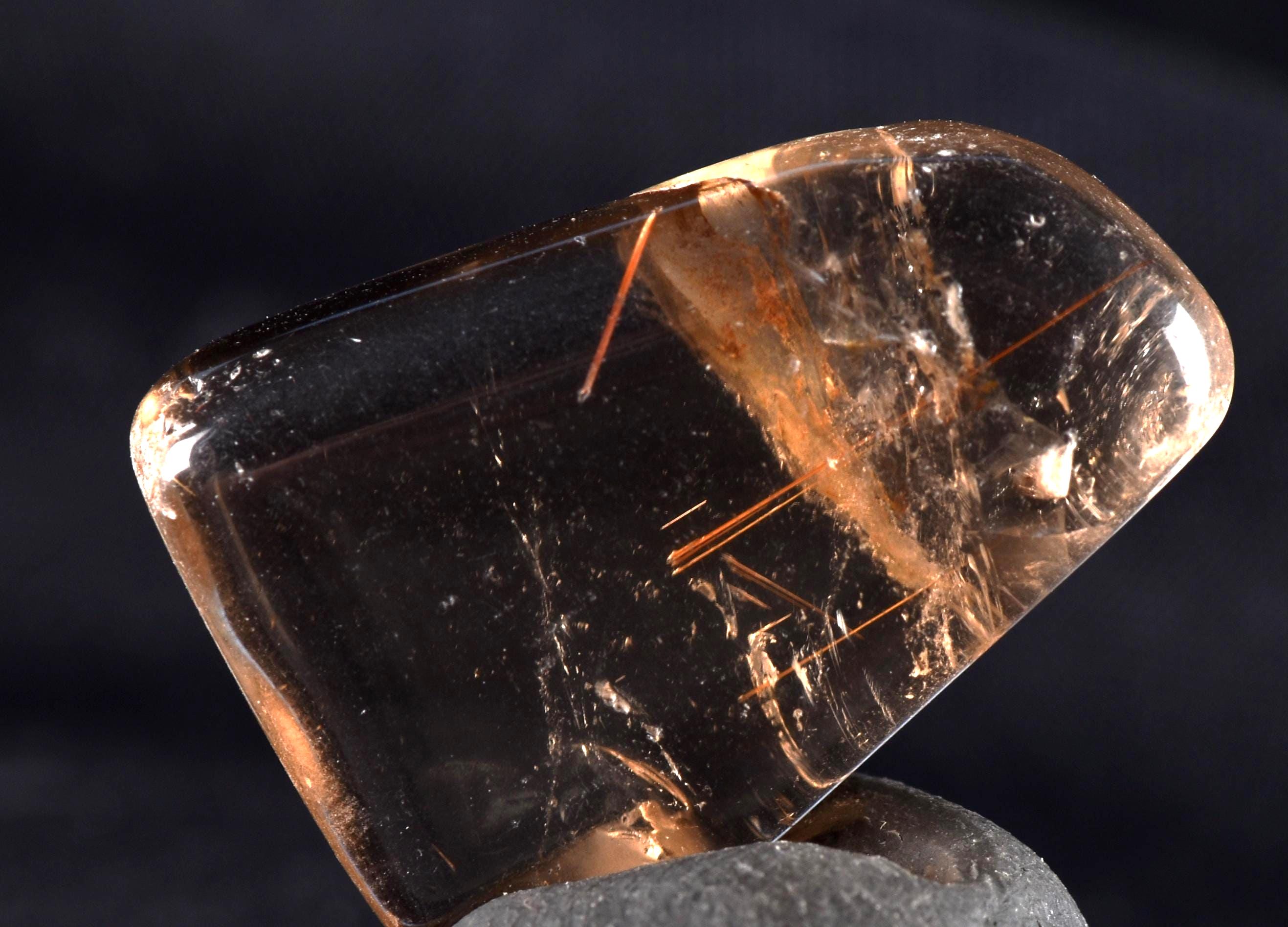 Himalayan smoky quartz devic with rutile and rainbow inclusions Himalayan wisdom  #7315