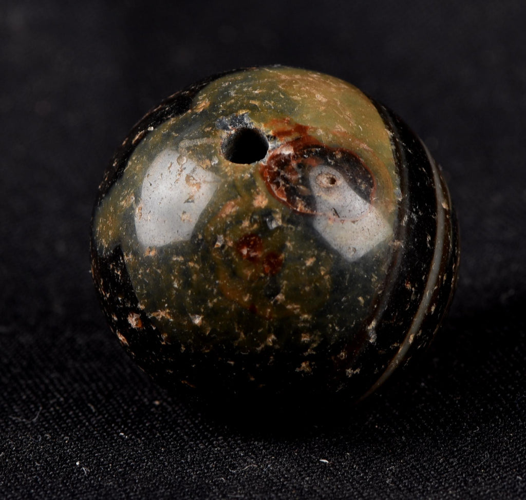 Mystic old  Sulemani  stone/dzi bead / bhaisajyaguru  shaman protection reach patina  #7807