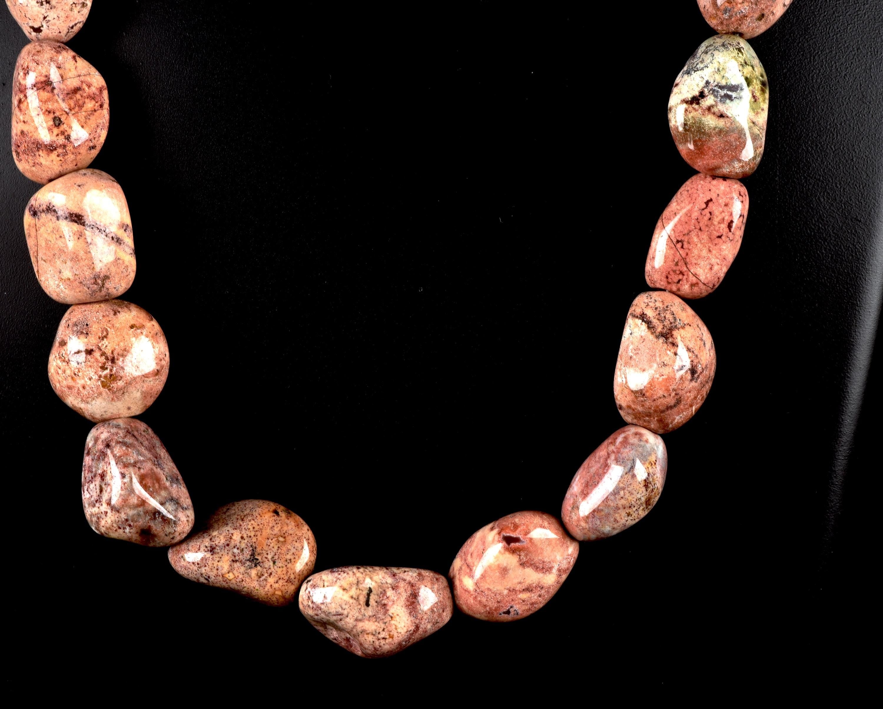 Rhodochrosite’s calming and soothing energies health and spiritual path necklace 7727