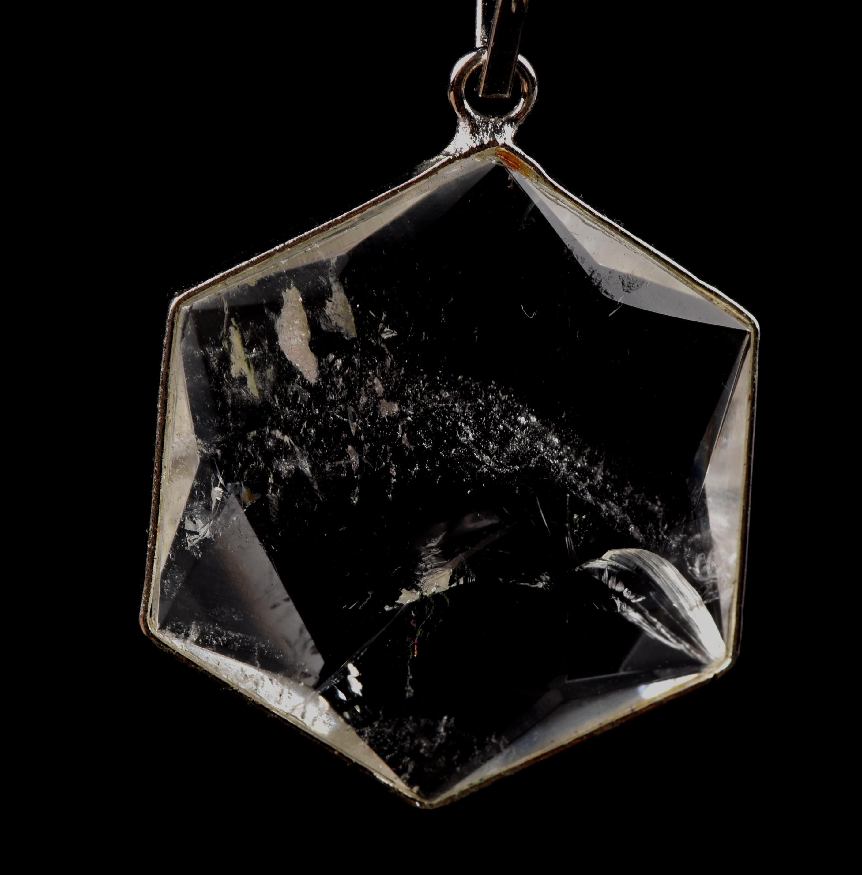 satyaloka Quartz Hexagonal Star Pendant |  Facilitator Accelerator| Hexagram | Sacred Geometry 7792