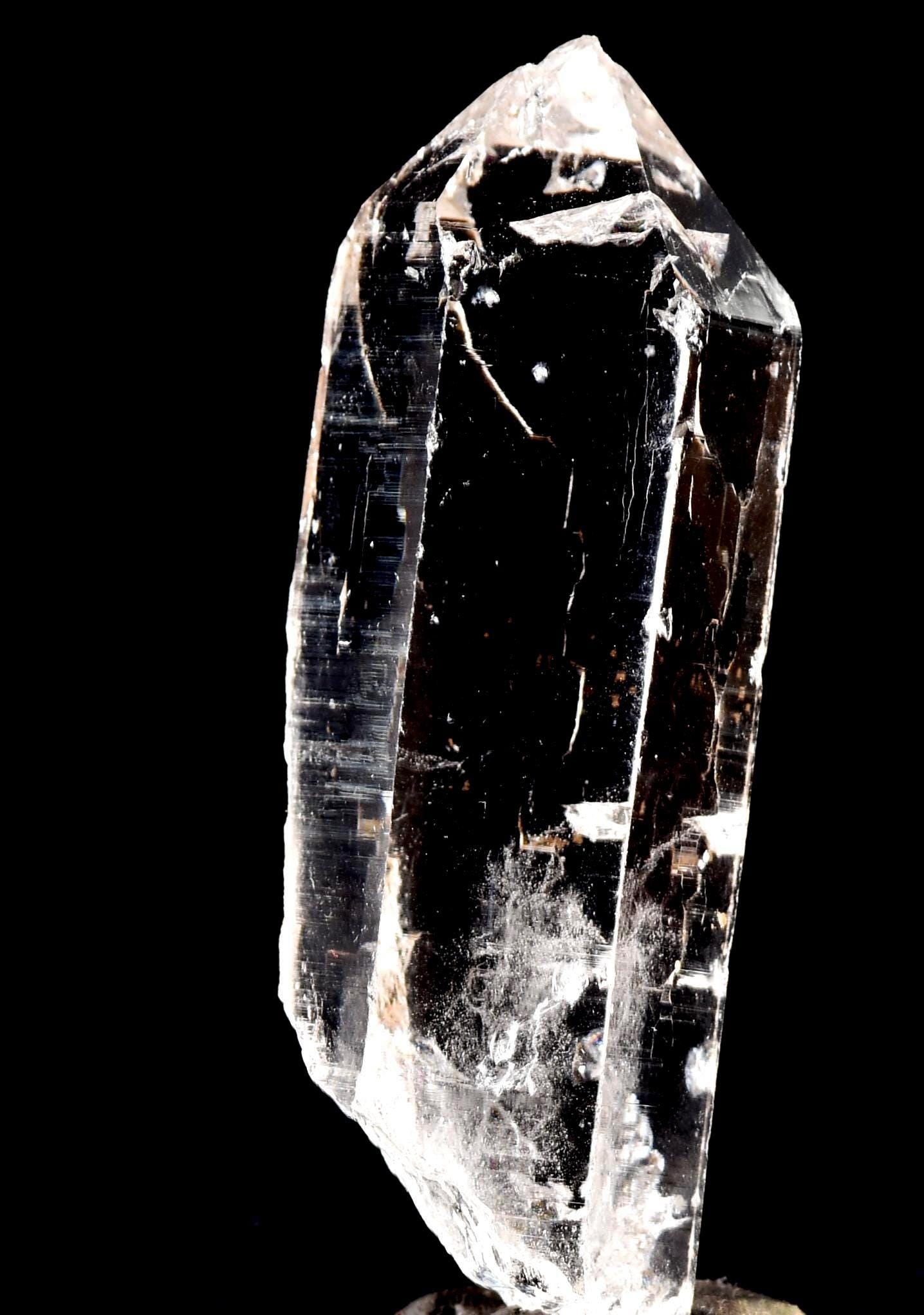 Himalayan  High Frequency Very Powerful  silver lemurian quartz rainbows keys, devic kingdom ancient wisdom #7523