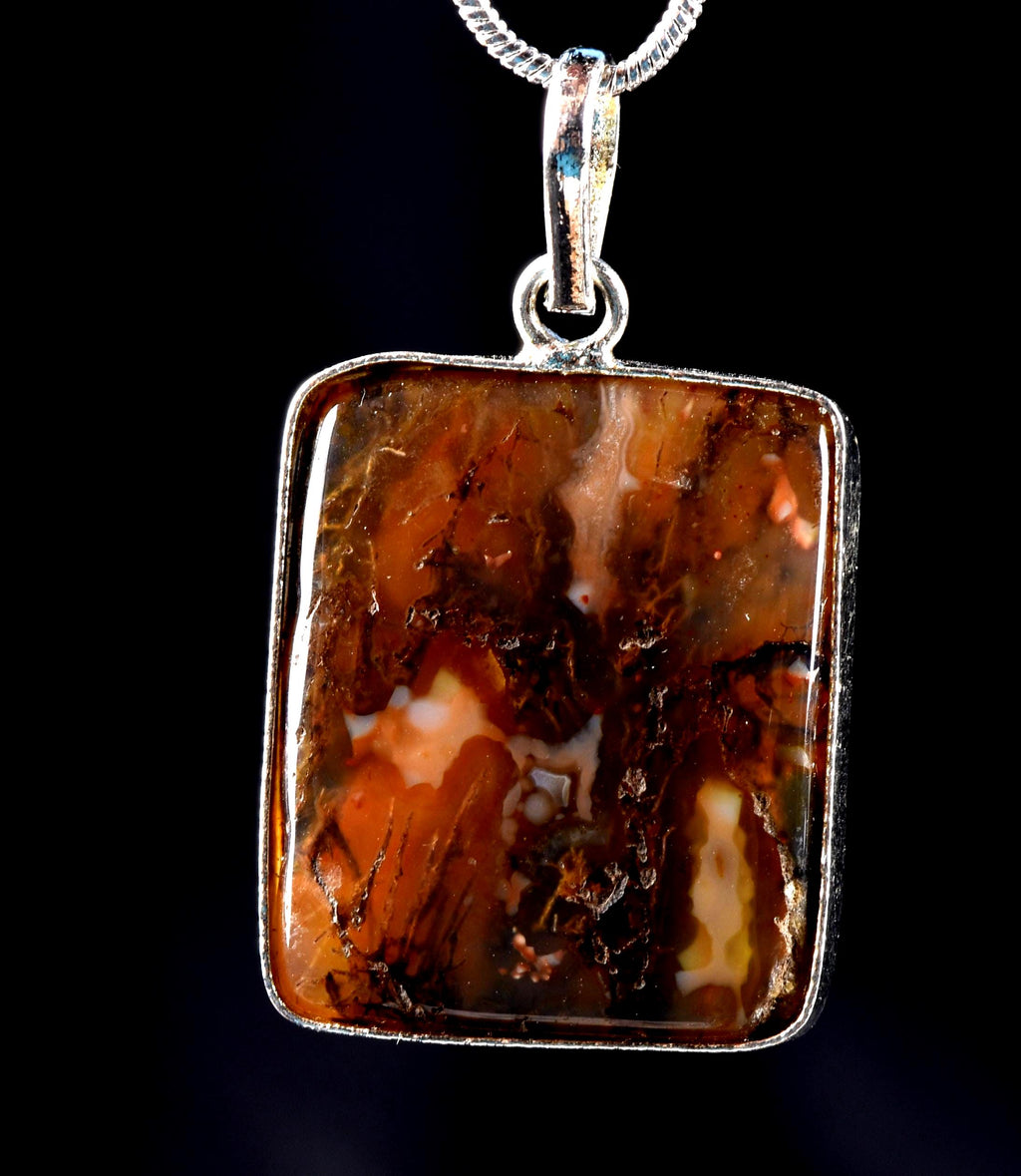 Rare Mystic  Sulemani soloman stone pendant with chain  natural  yin yang  pendant #7528