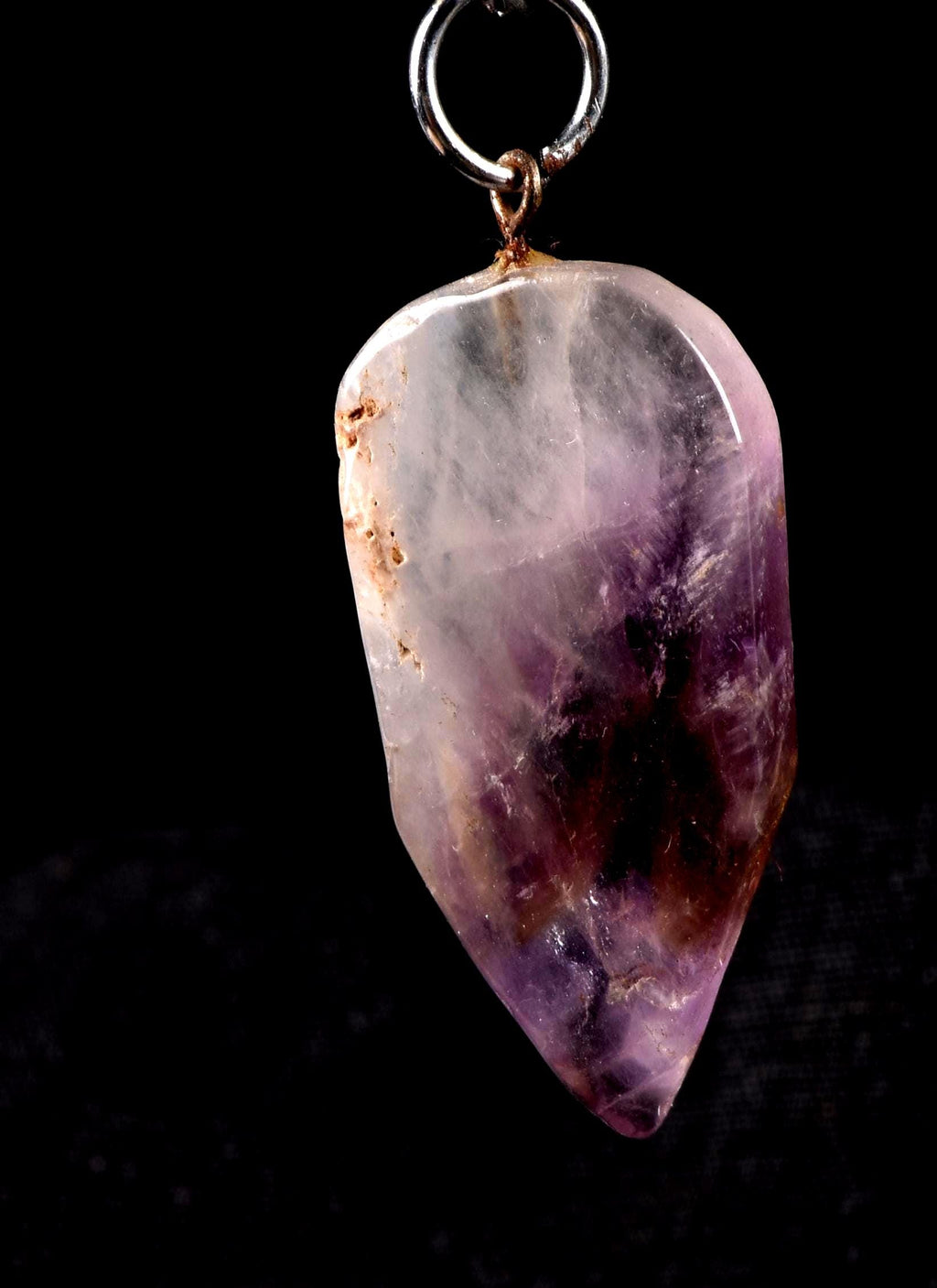 Satyaloka   quartz with amethyst hue pendant High frequency synergy 12 healing  bliss crystal    #7559