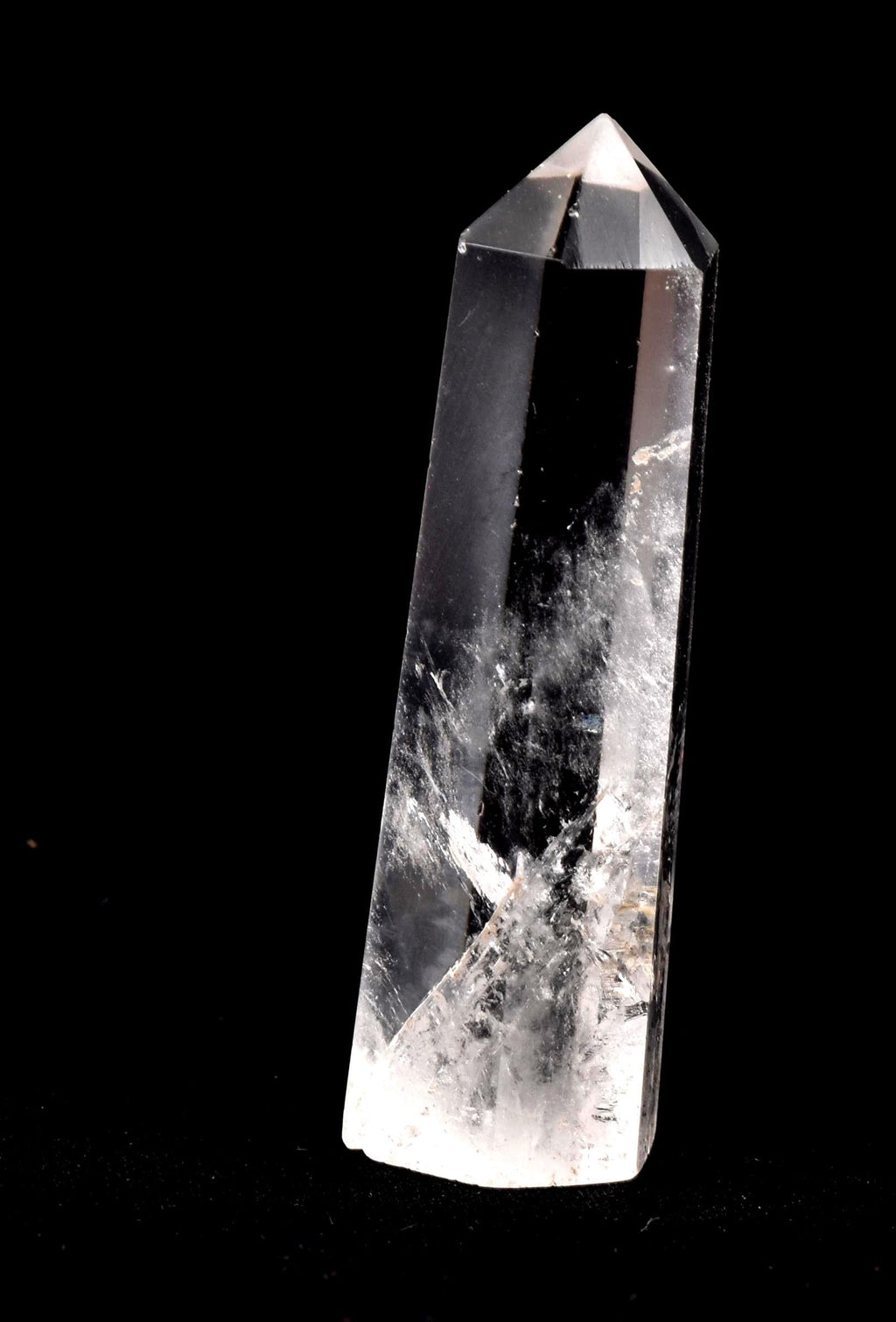 Himalayan wisdom quartz  6 sided   devic mirror obelisk wand   7802