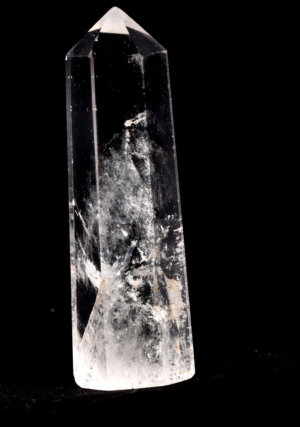 Himalayan wisdom quartz  6 sided   devic mirror obelisk wand   7802