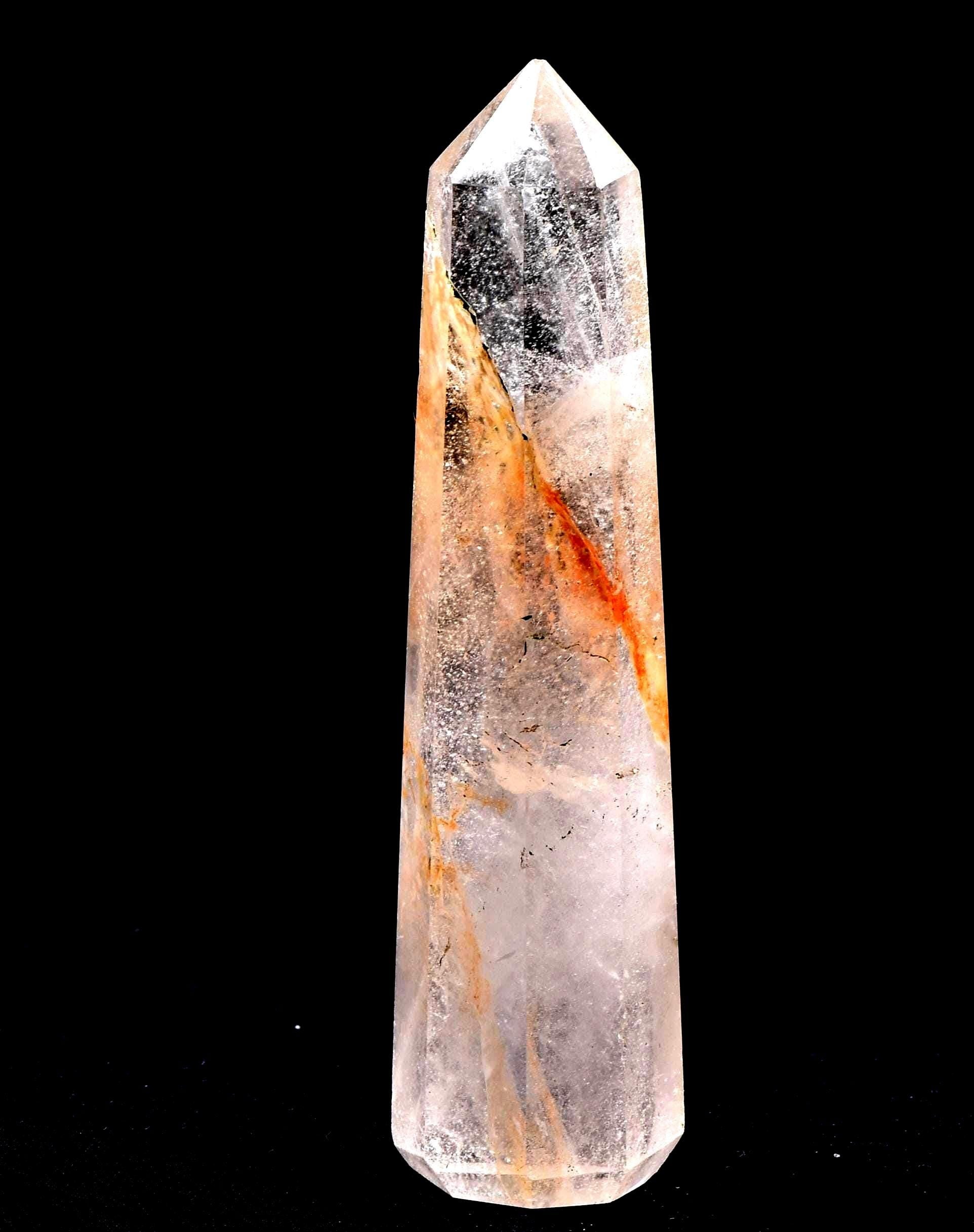 Himalayan Red   agnitite  obelisk meditative  Spiritual spark of supra mental transformation   # 7625