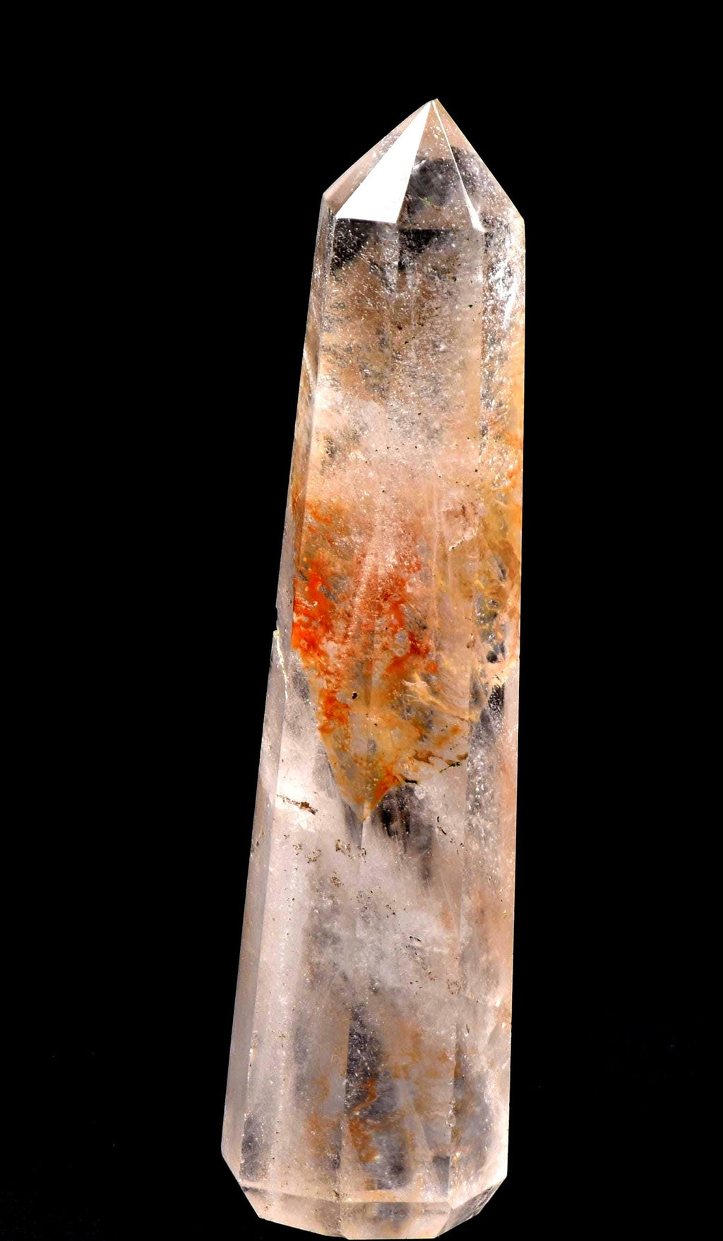 Himalayan Red   agnitite  obelisk meditative  Spiritual spark of supra mental transformation   # 7625