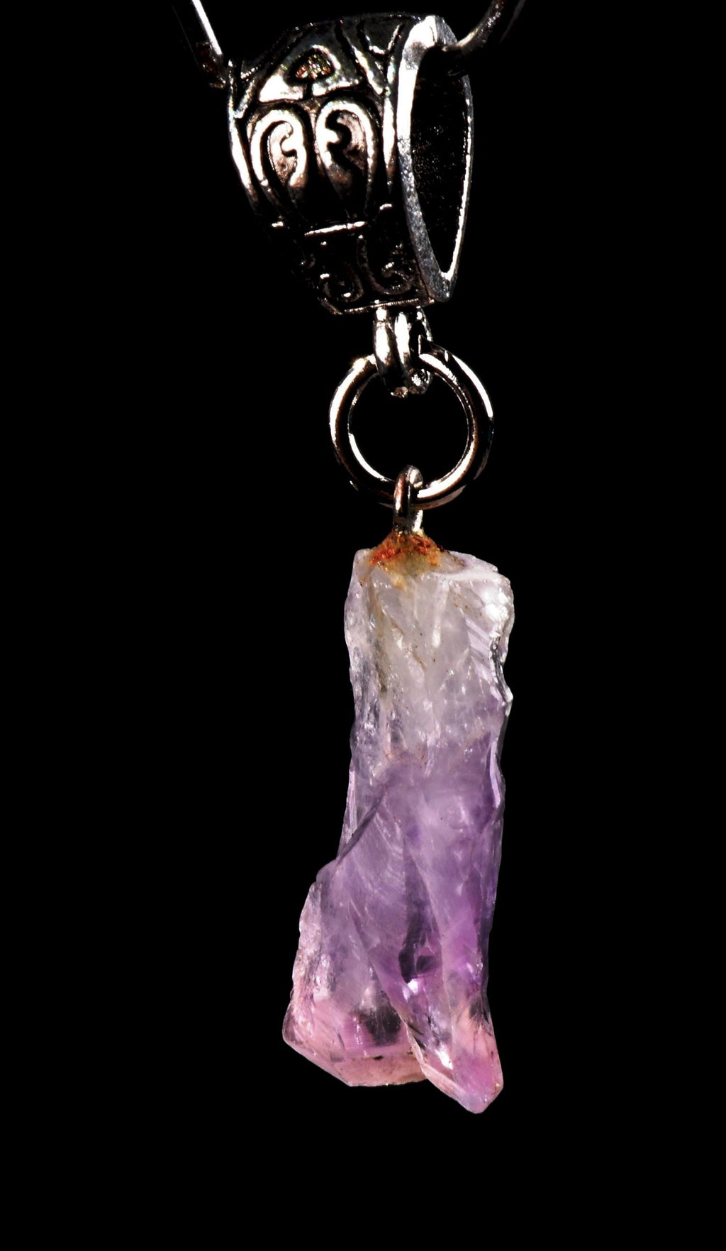 Satyaloka   quartz with amethyst hue pendant High frequency synergy 12 healing  bliss crystal    #7117