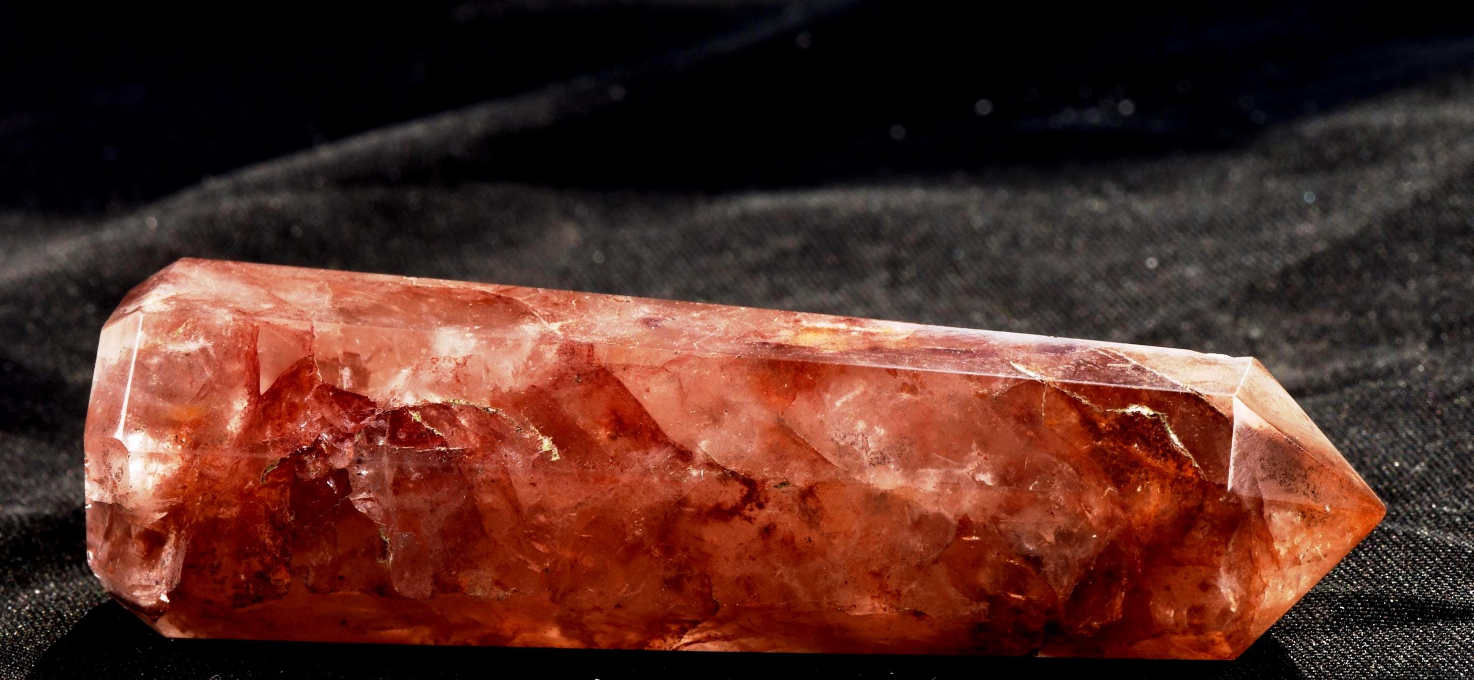 Himalayan Red   agnitite  obelisk  Spiritual spark of supra mental transformation   # 7425