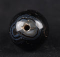 Mystic old  black Sulemani  stone/dzi bead / bhaisajyaguru  shaman ''eye of horus'' protection reach patina  #7815