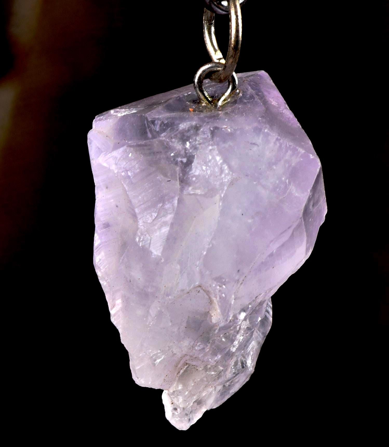 Satyaloka   quartz with amethyst hue pendant High frequency synergy 12 healing  bliss crystal    #7540