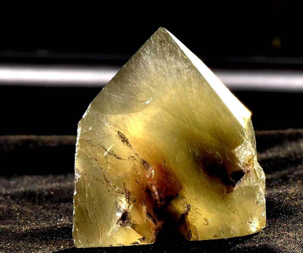 Himalayan green Chlorite crystal with golden rutile lodolite inclusion#7064