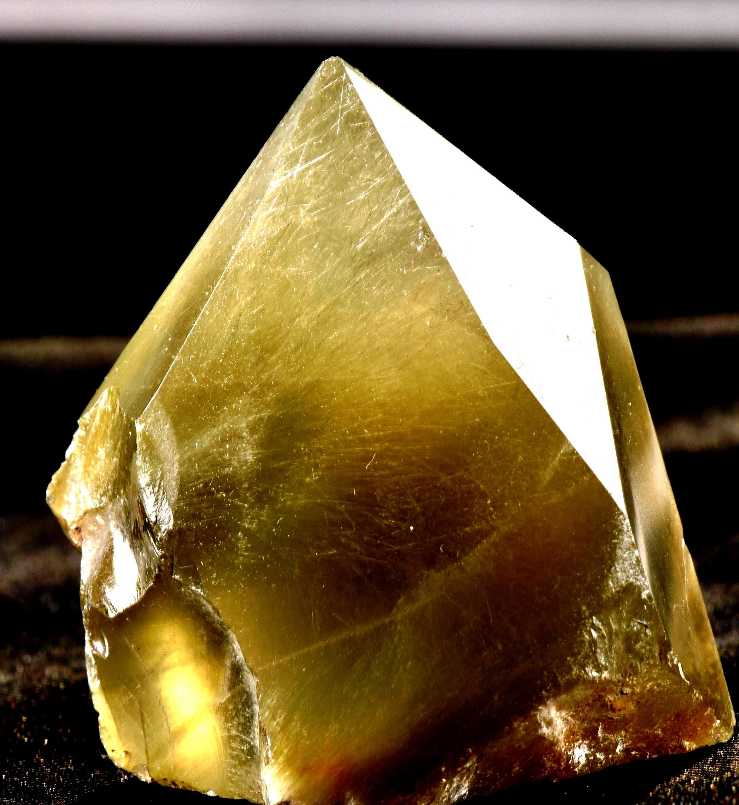 Himalayan green Chlorite crystal with golden rutile lodolite inclusion#7064