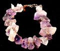 Satyaloka  with amethyst hue  High frequency synergy 12 healing  bliss crystal bracelet   #7079