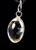 Satyaloka  quartz  tiny Lingam silver pendant  High frequency synergy 12 crystal ''sat-chit -ananda  #7834