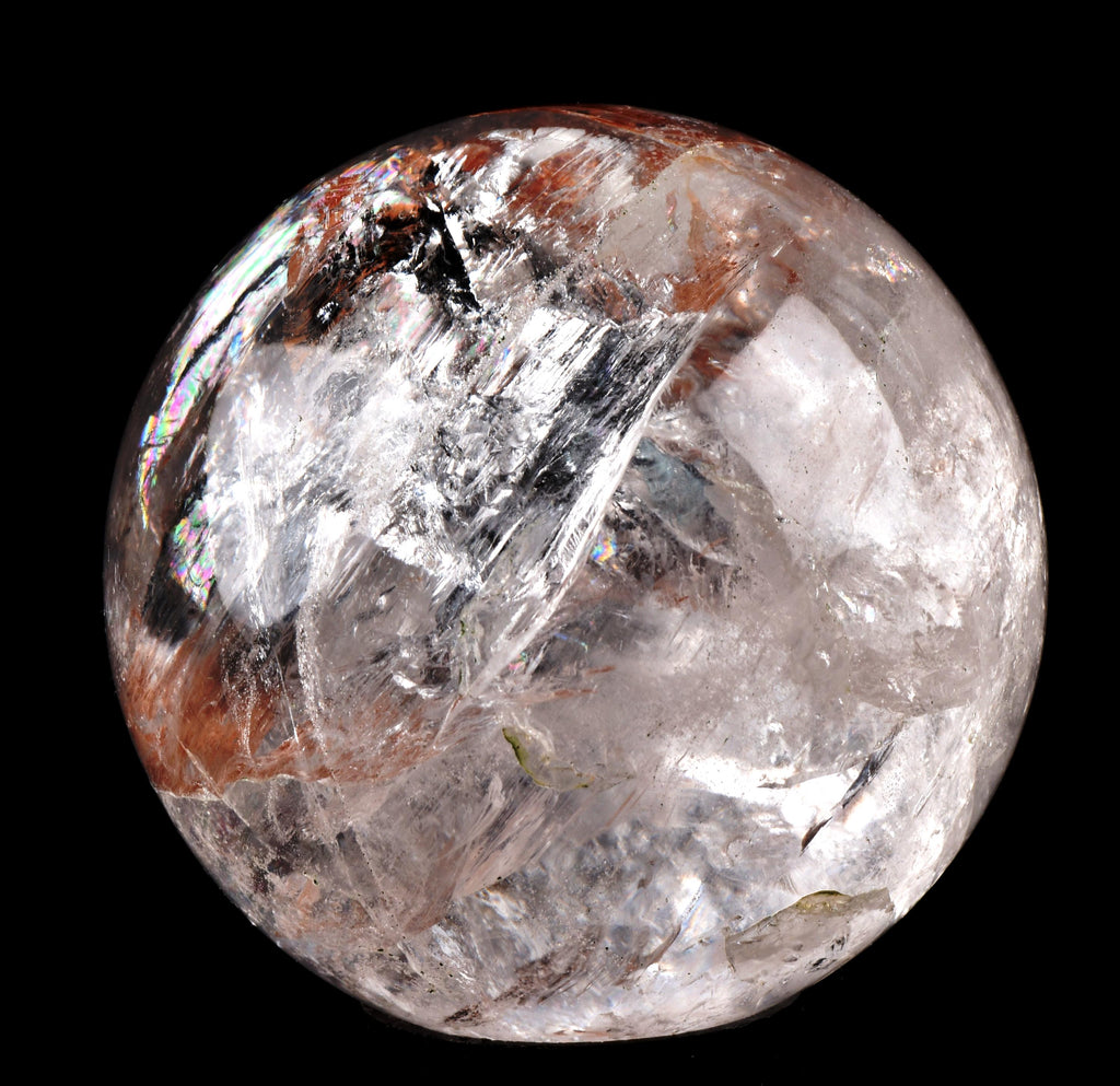 Himalayan  golden healer / Agnitite pink/gold Rainbow, sphere  supra mental manifestation  # 7868