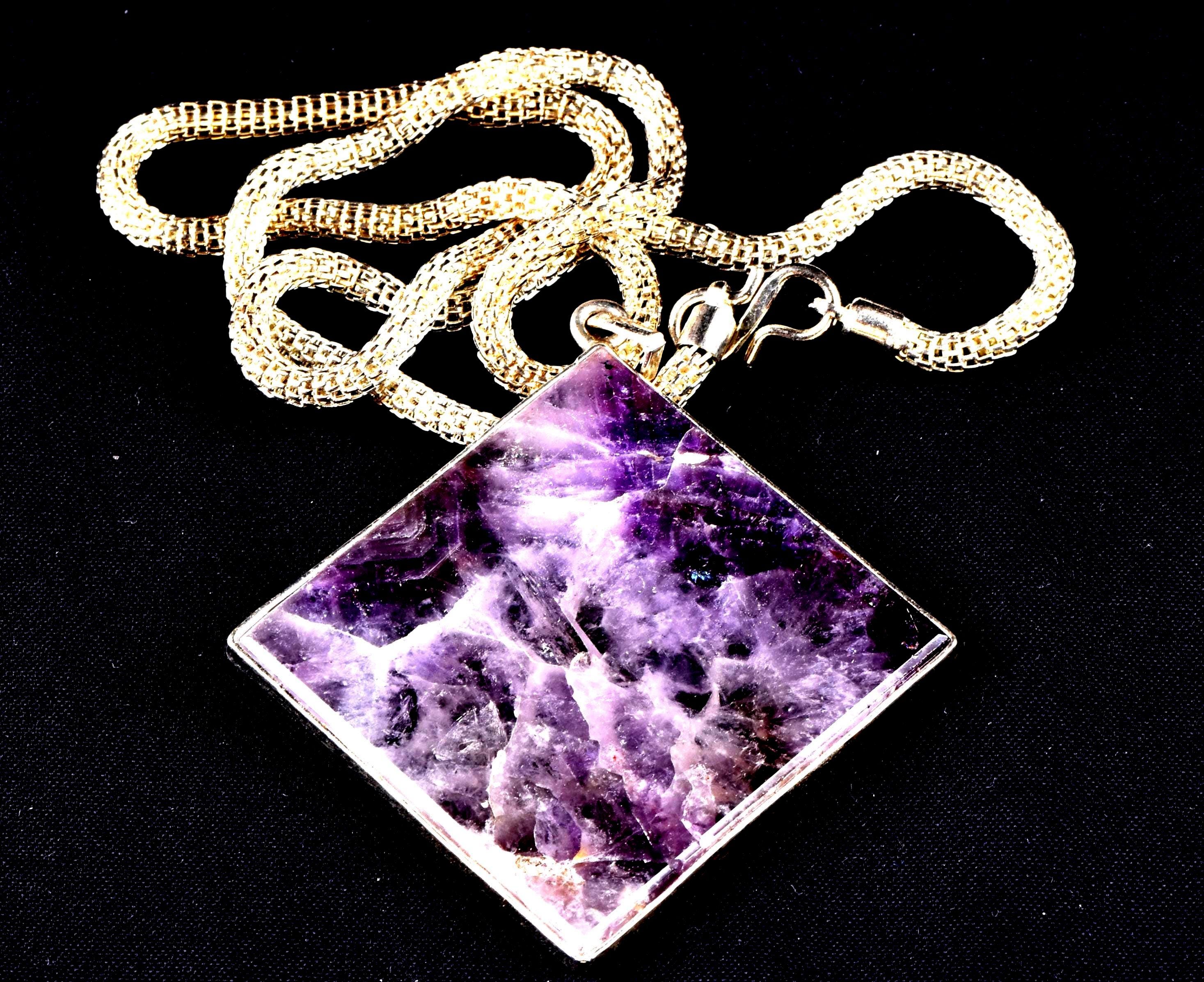 Super seven melody stone  chevron square plate   pendant psychic abilities spiritual elevation    7261