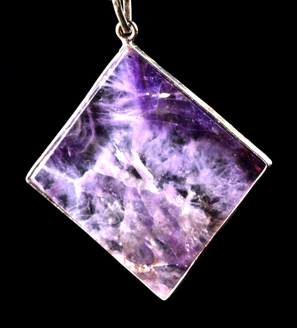 Super seven melody stone  chevron square plate   pendant psychic abilities spiritual elevation    7261