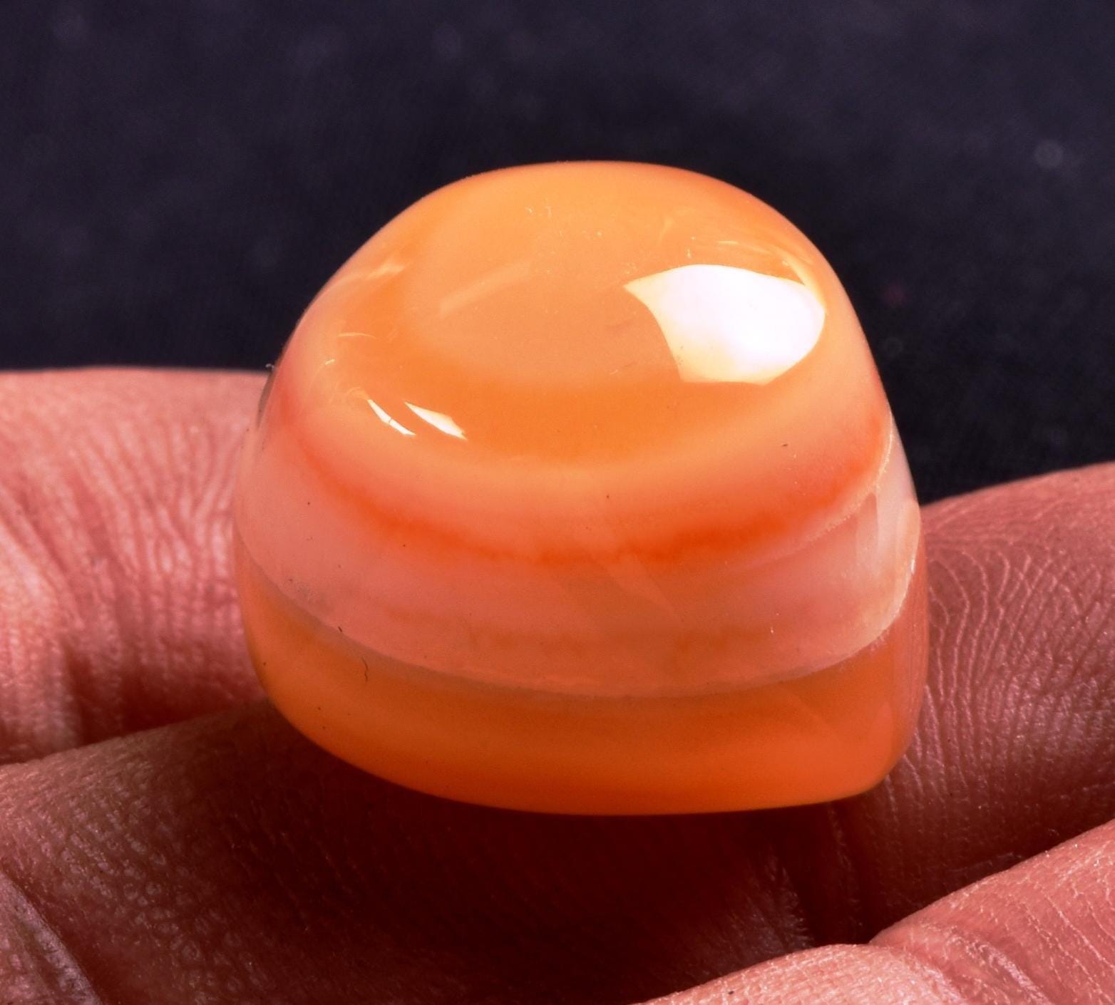 Rare Mystic Sulemani  pink Carnelian natural  ''evil eye'' # 7273