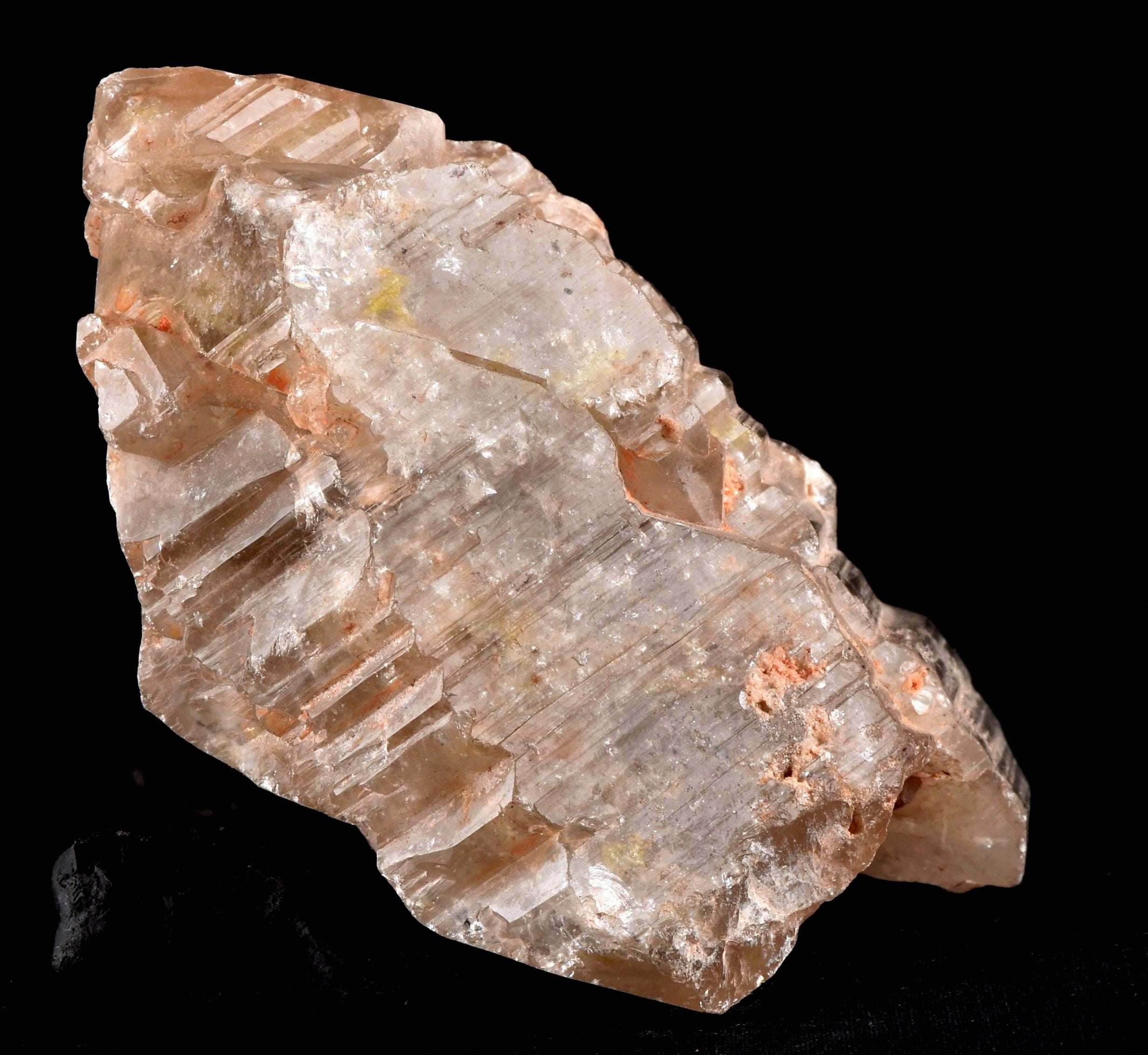 Himalayan Scalar space ship ice quartz gwindel manifestation  trigonic markings and rainbows, deep striated, doorways golden healer #7912