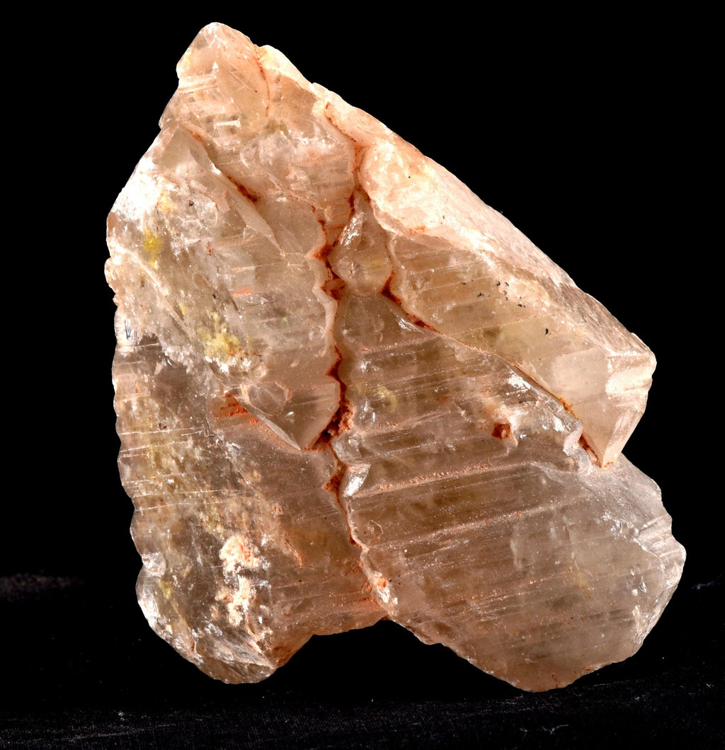 Himalayan Scalar space ship ice quartz gwindel manifestation  trigonic markings and rainbows, deep striated, doorways golden healer #7912