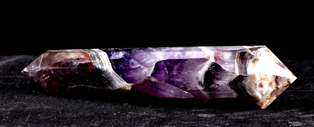 Super seven 7 melody stone double terminated chevron shaman wand  7923