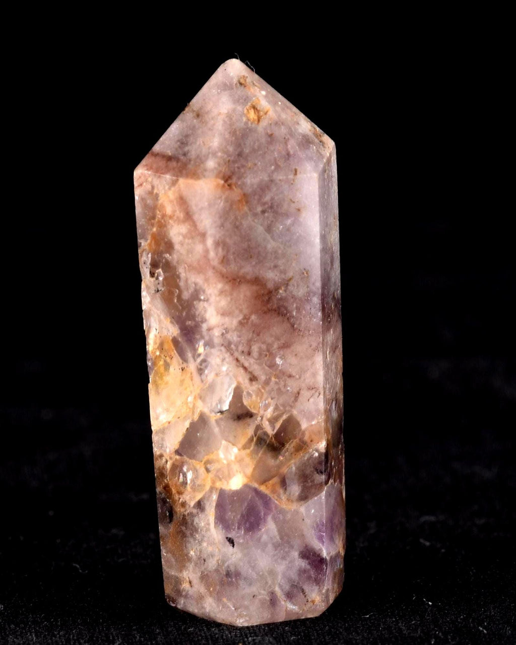 Super seven Melody stone 7 chevron pocket obelisk crystal healing reiki chakra psychic abilities spiritual elevation #6646