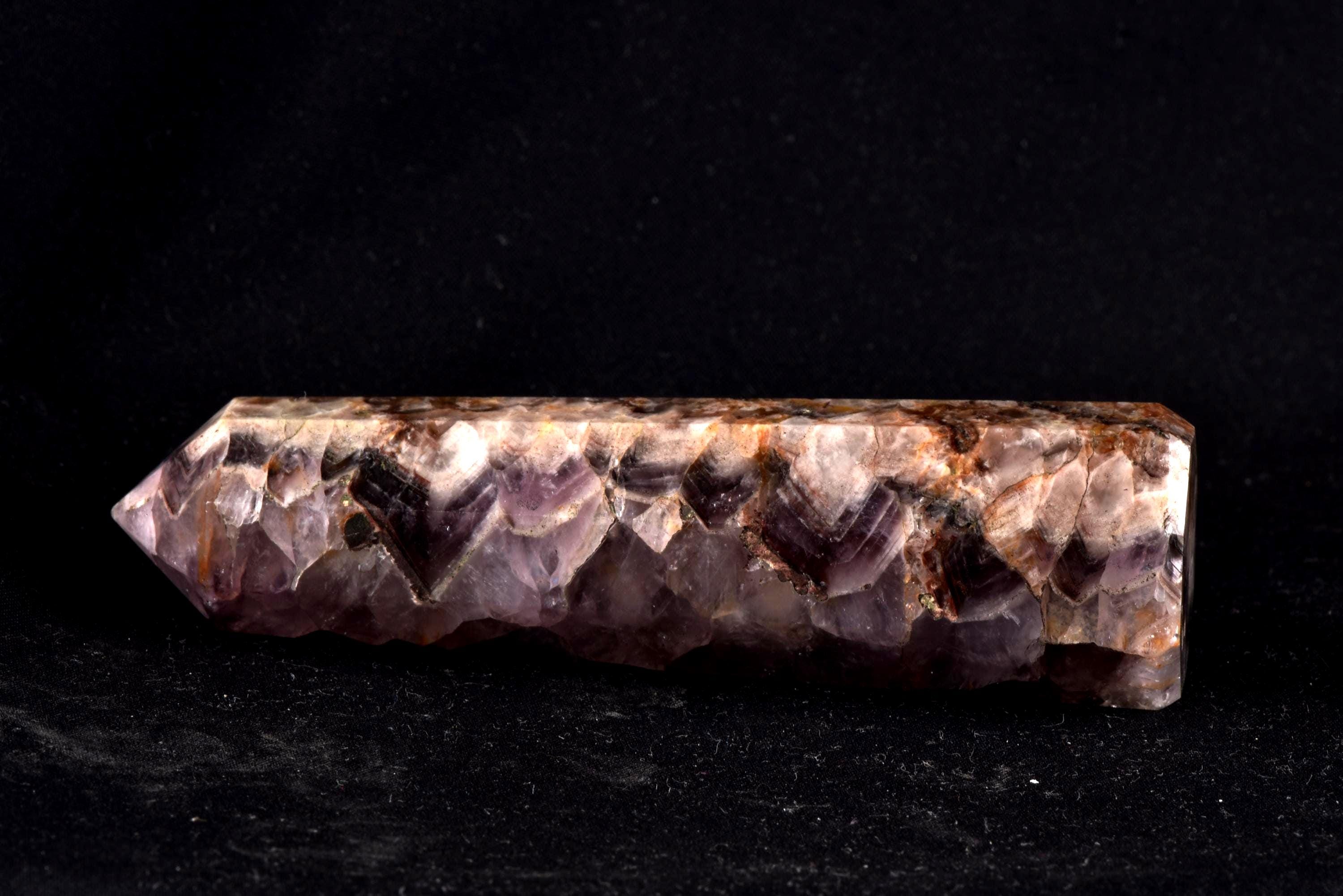 Super seven 7 melody stone  psychic abilities spiritual elevation  chevron eight  sided obelisk #  7236