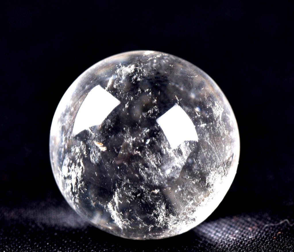 Satyaloka quartz tiny scrying devic  sphere  High frequency synergy 12 crystal ''sat-chit -ananda   #7940