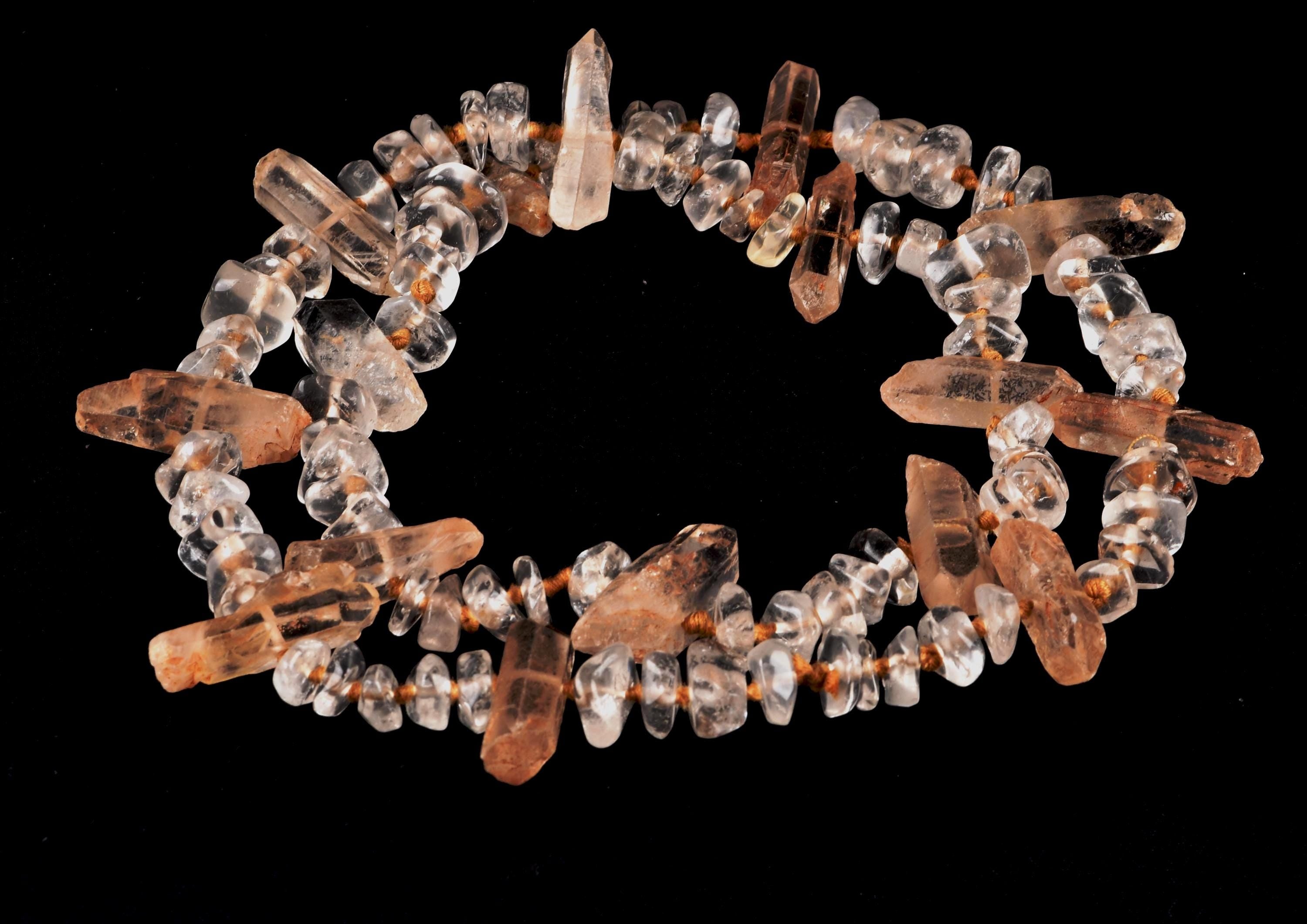 Satyaloka satyamani  with himalayan miniature crystal 25 inch original necklace  synergy 12  #7961