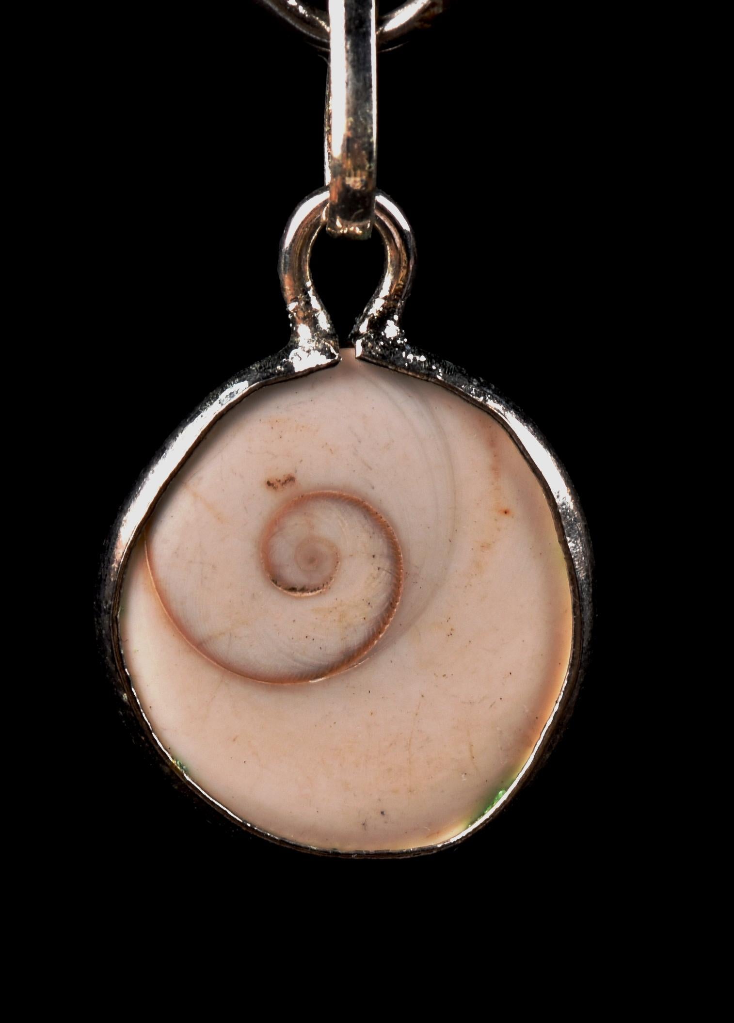 gomati chakra ''shivas third eye'' sterling silver  pendant  #7951