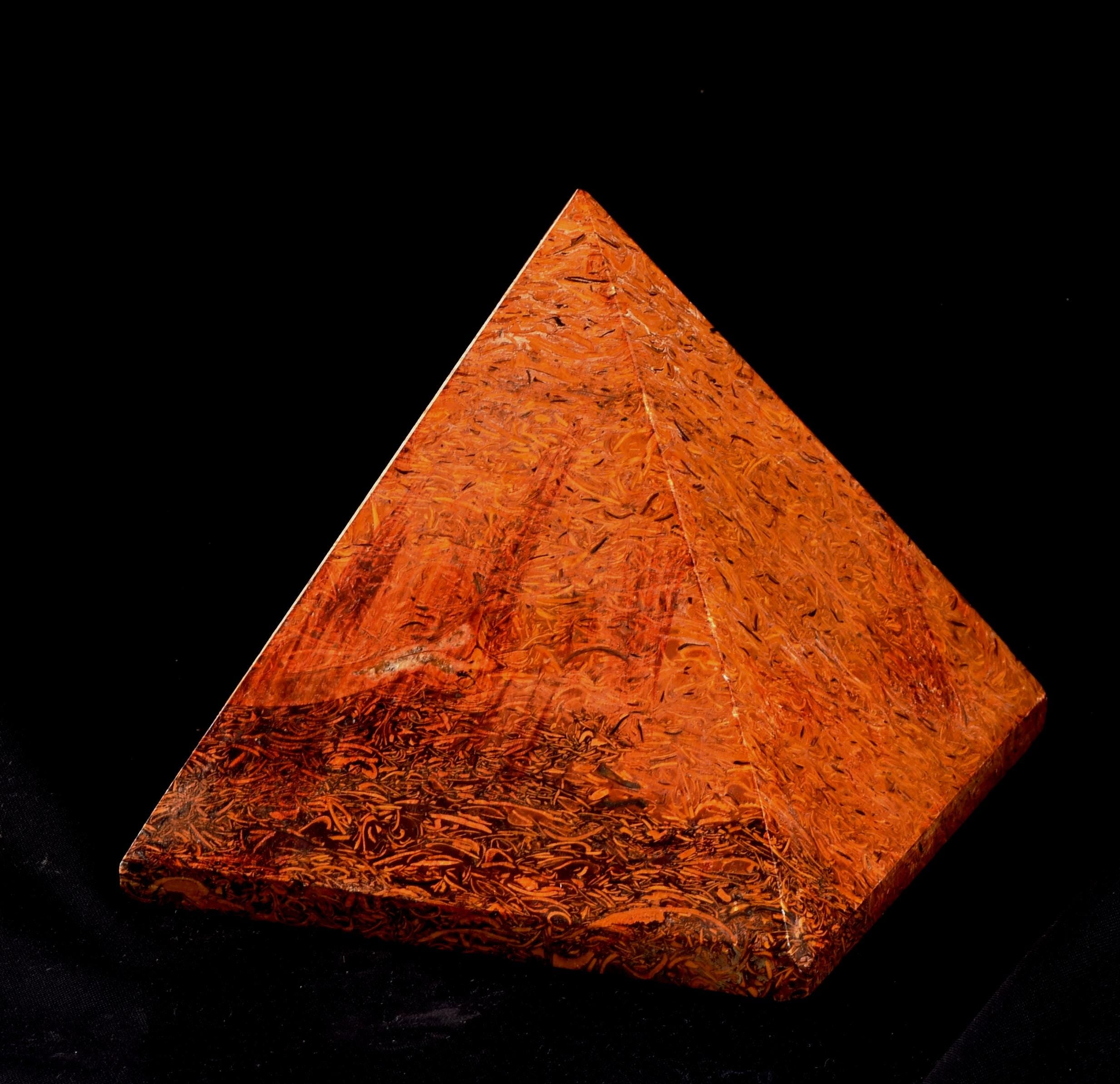 Natural Mirium stone callygraphy stone Mystic Pyramid  7958