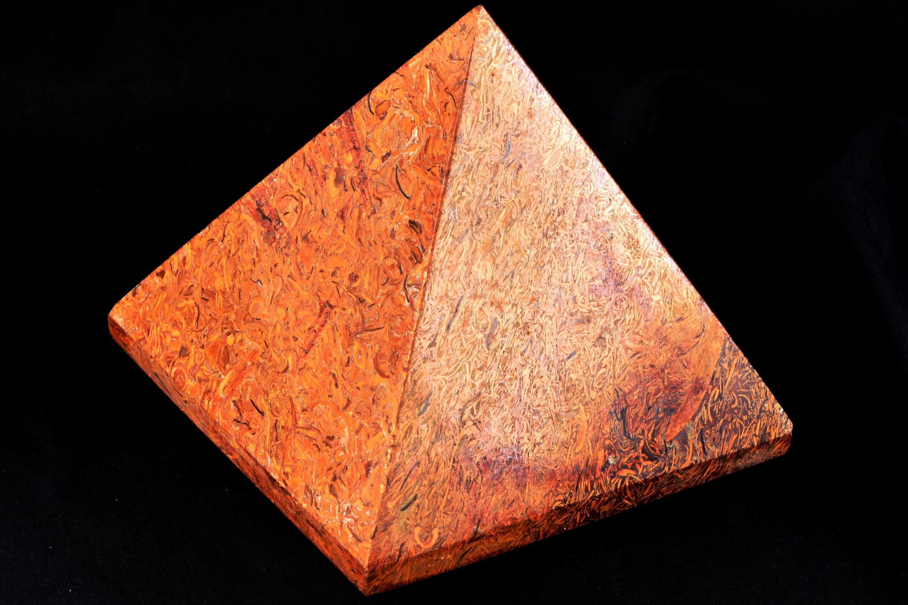 Natural Mirium stone callygraphy stone Mystic Pyramid  7958