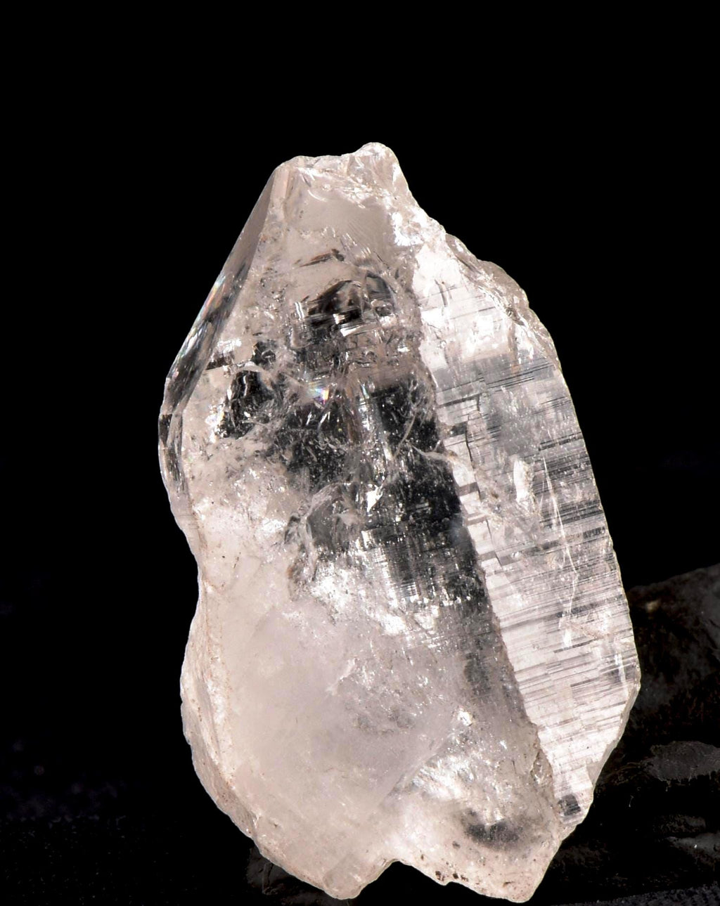 Himalayan  High Frequency Very Powerful  silver lemurian warrior quartz rainbow ancient wisdom #7607