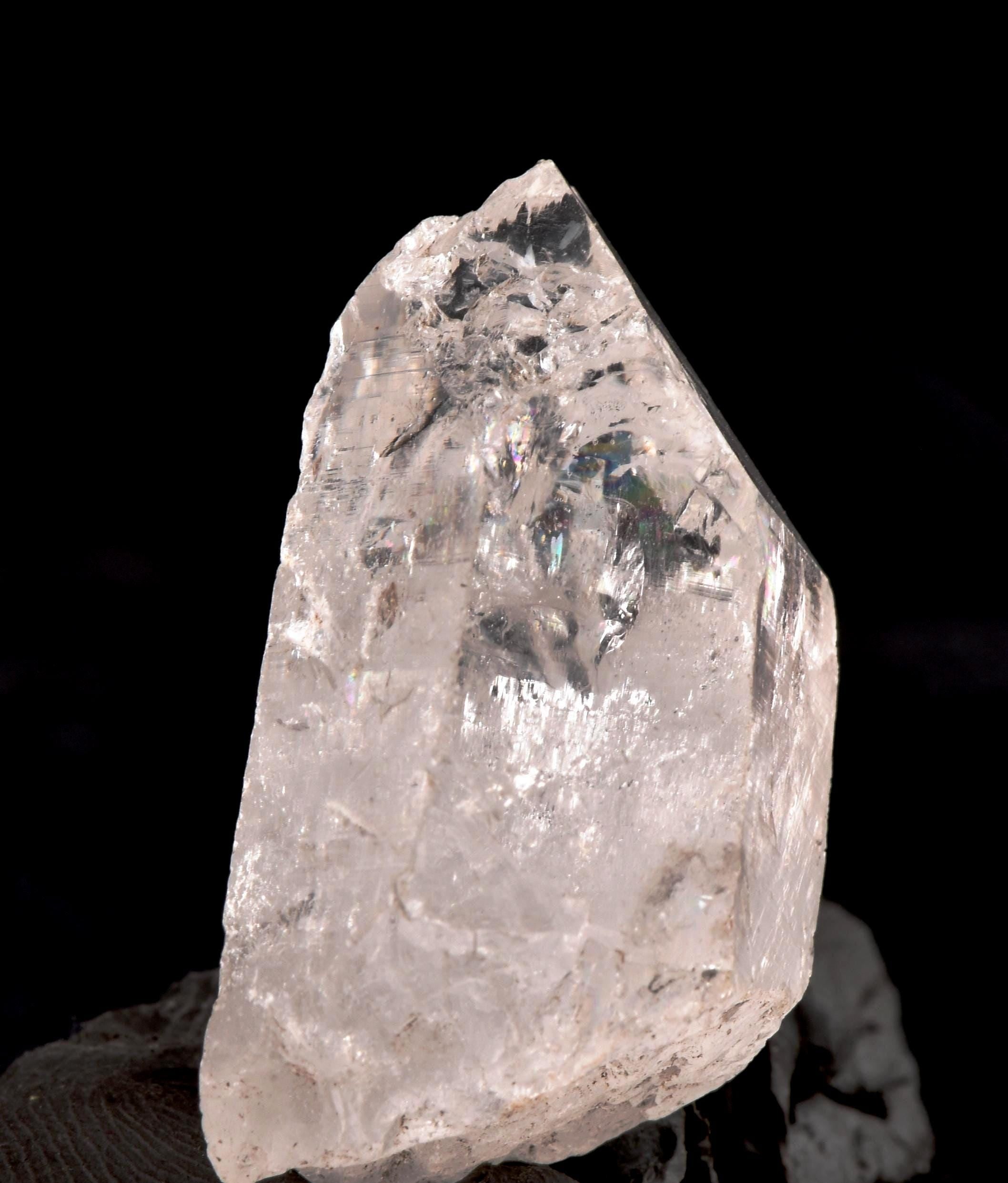 Himalayan  High Frequency Very Powerful  silver lemurian warrior quartz rainbow ancient wisdom #7607