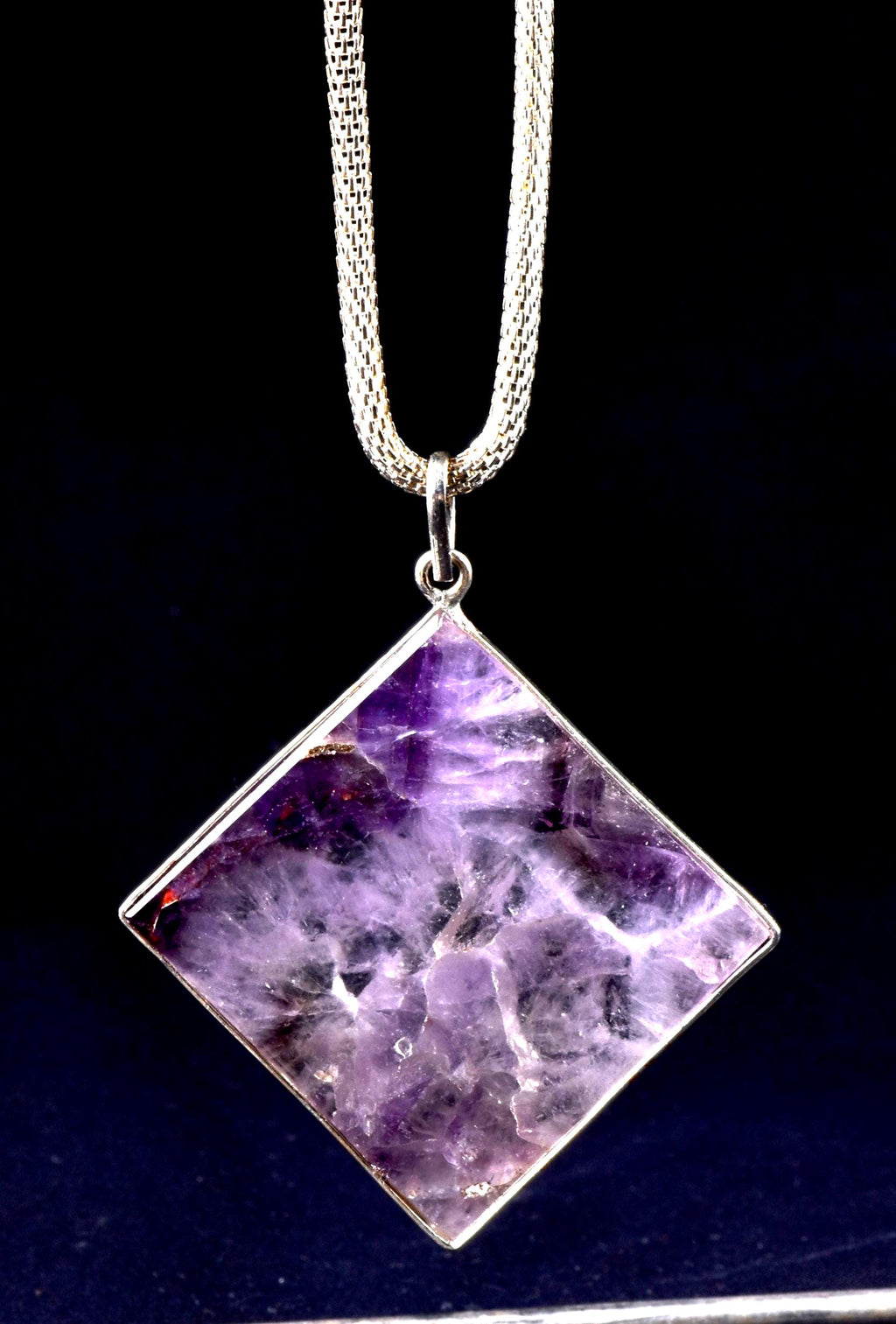 Super seven melody stone  chevron square plate   pendant psychic abilities spiritual elevation    7261