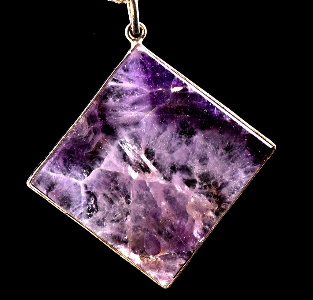 Super seven melody stone  chevron square plate   pendant psychic abilities spiritual elevation    7261