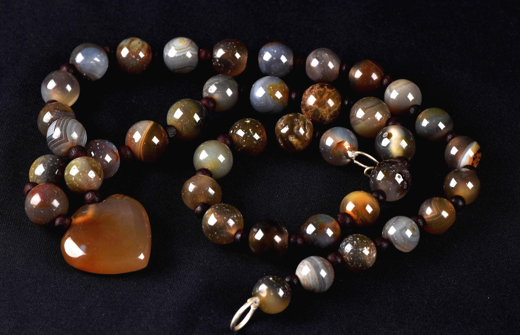 old rare Mystic Sulemani  bhaisajyaguru soloman bead 21 inch necklace  shaman protection reach patina  # 7993